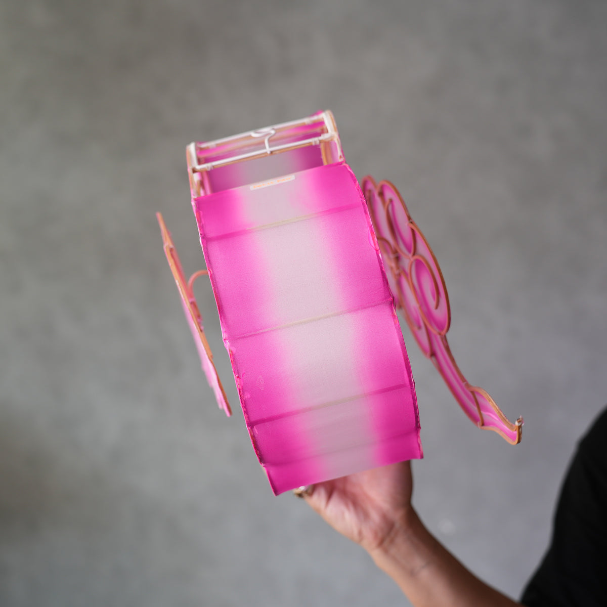 Bamboo Cloud Lantern Pink