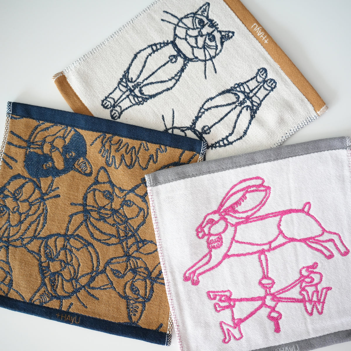 HAyU fabric Jacquard Towel Handkerchief 風見ウサギ