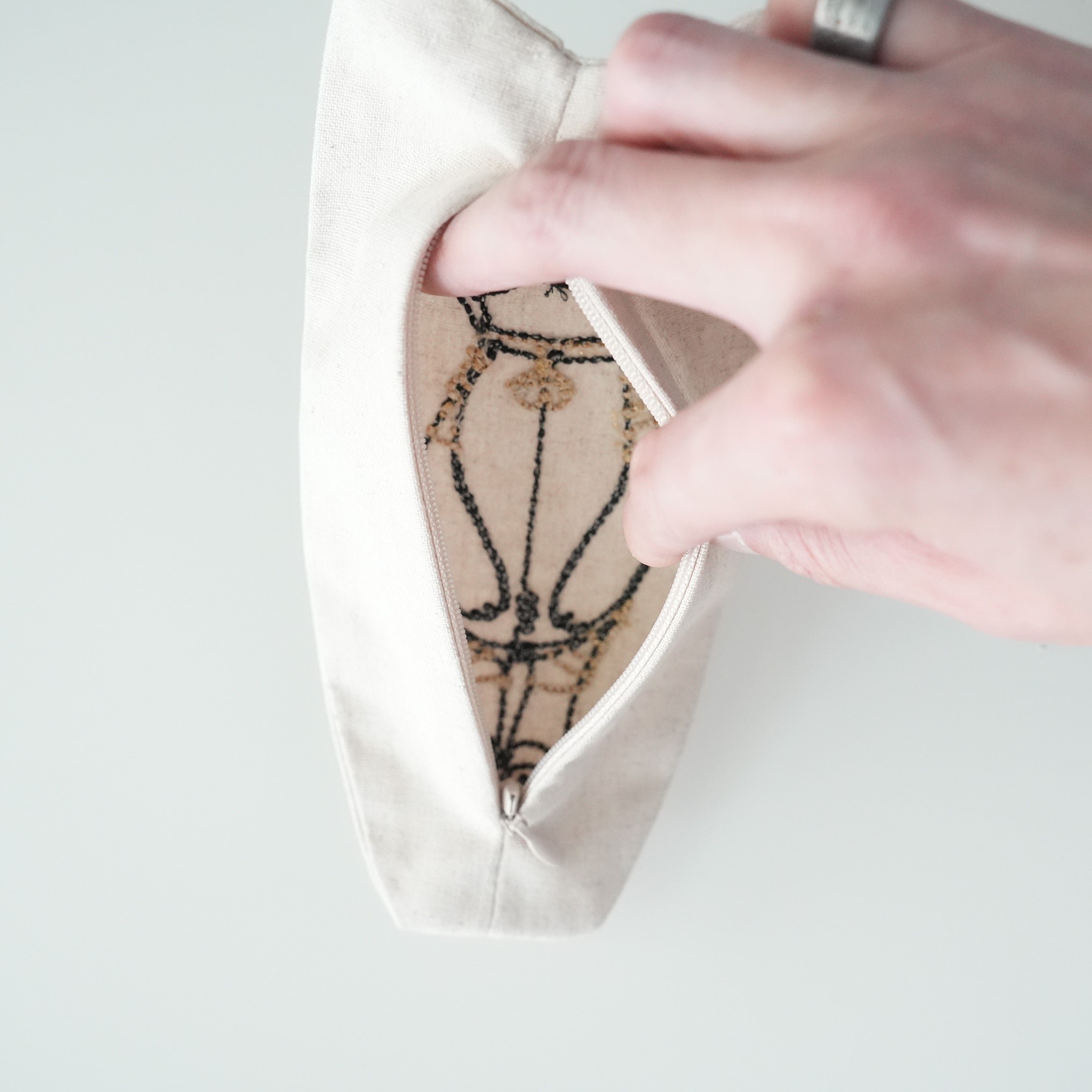 HAyU Embroidered Pencil Case