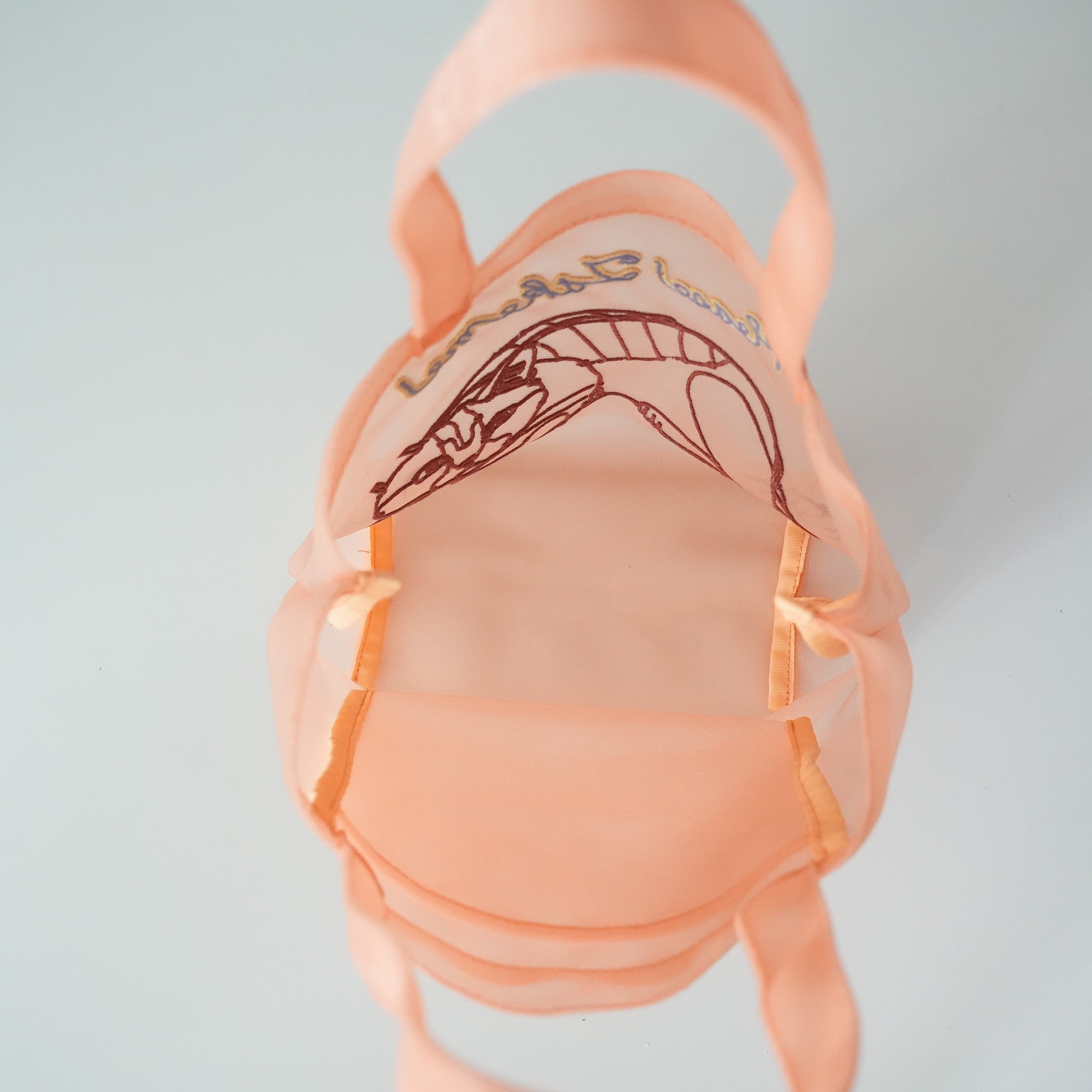 HAyU Embroidered Mesh Mini Tote