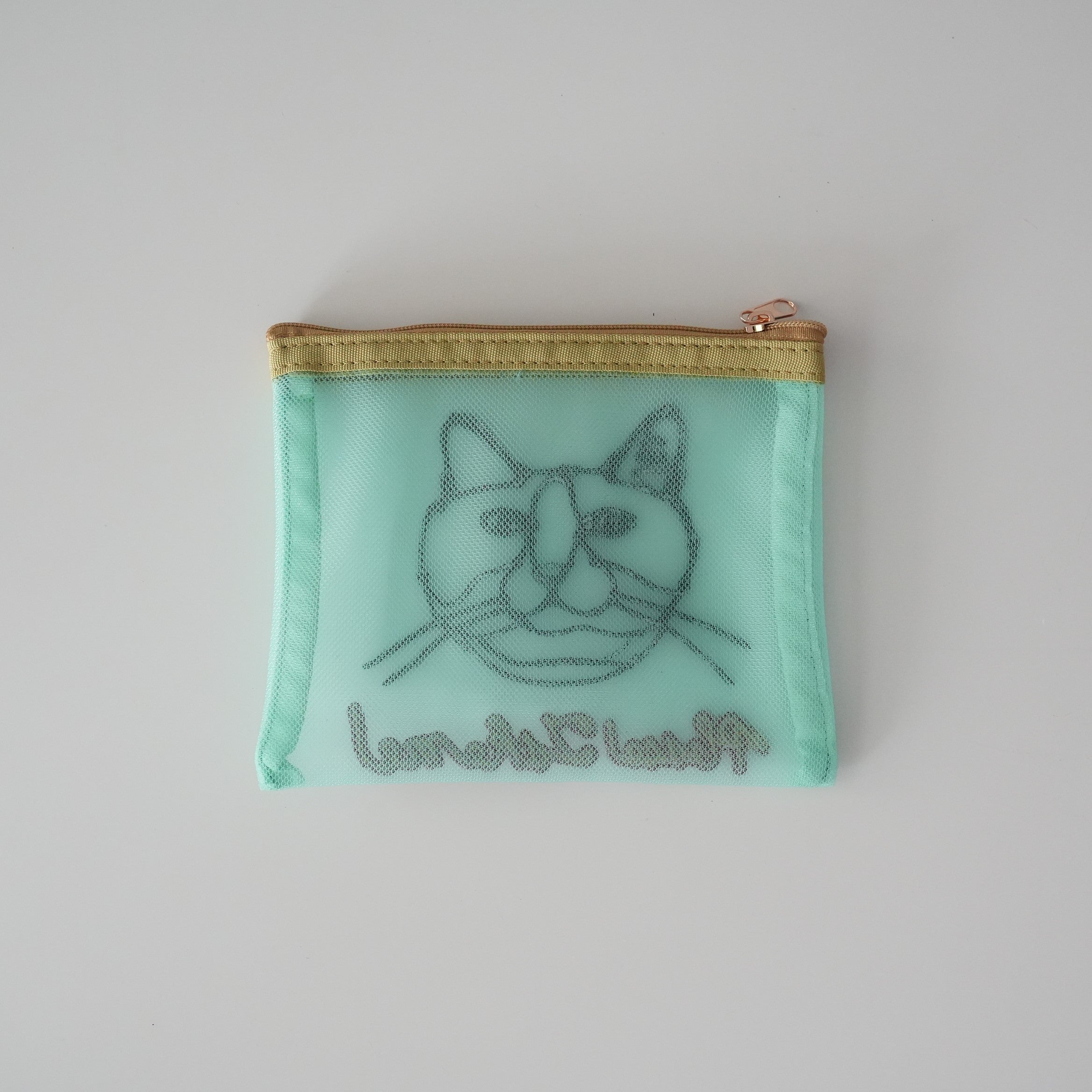 HAyU Embroidered Mesh Pouch