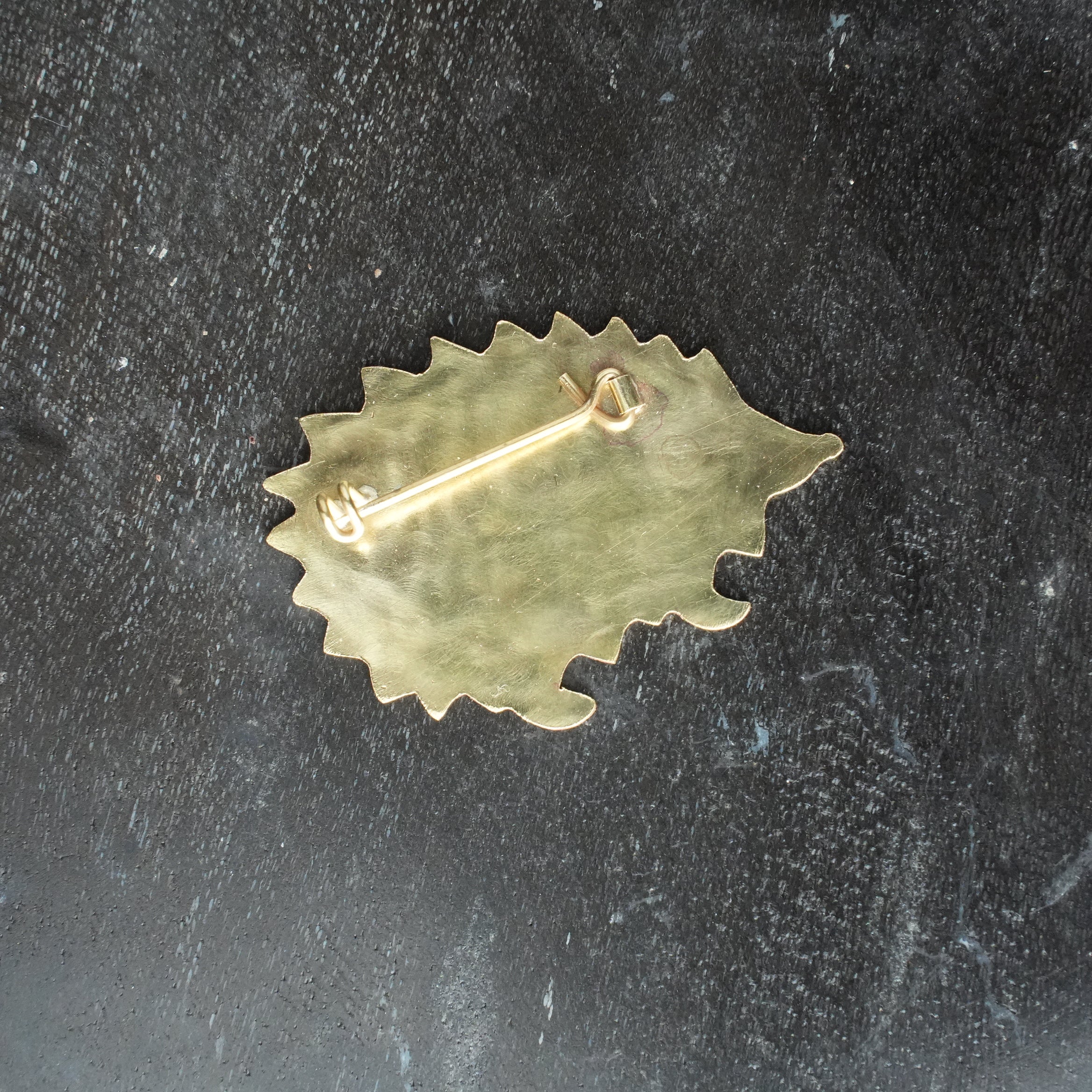 Matsuo Miyuki Brass Brooch