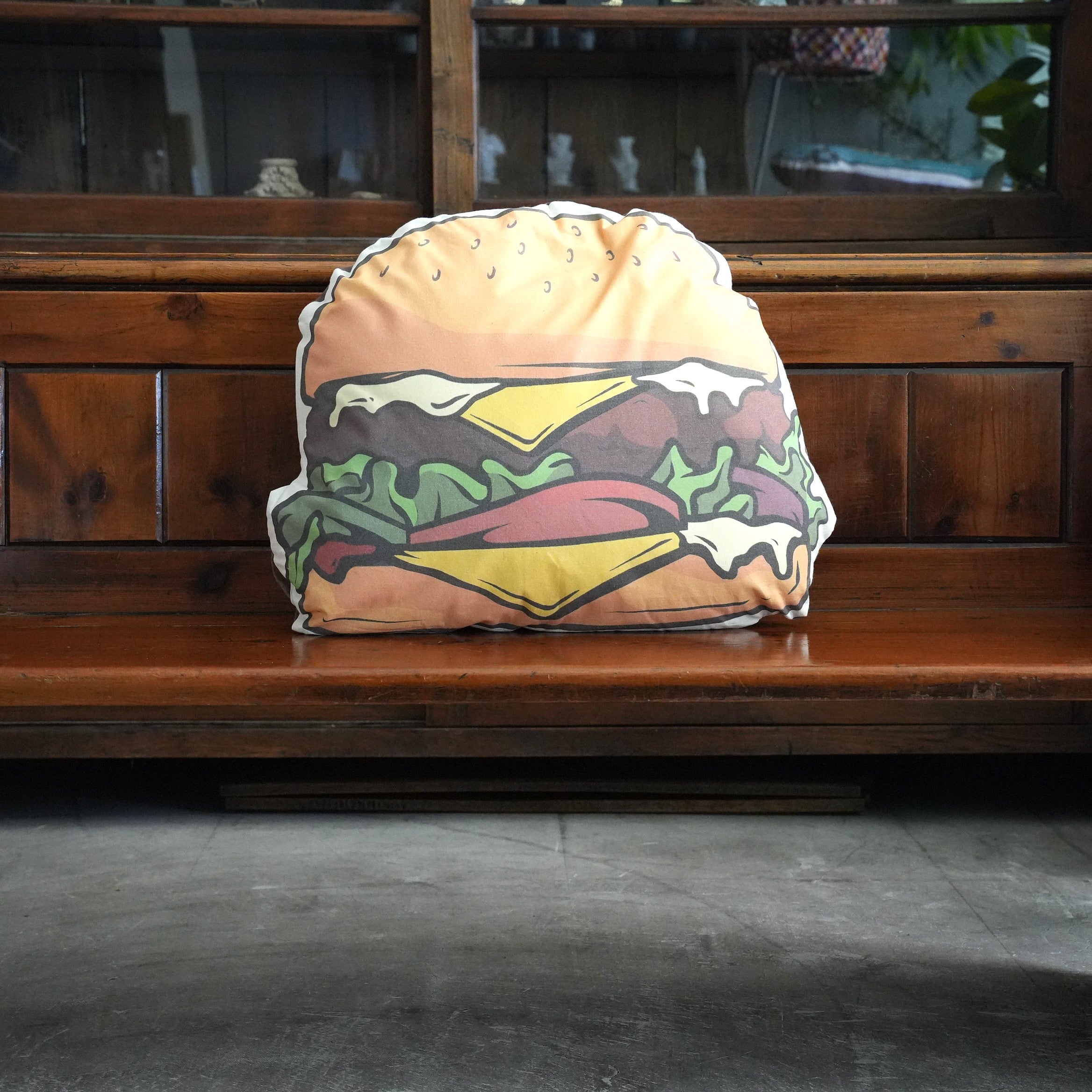 Pop Art Cushion Hamburger