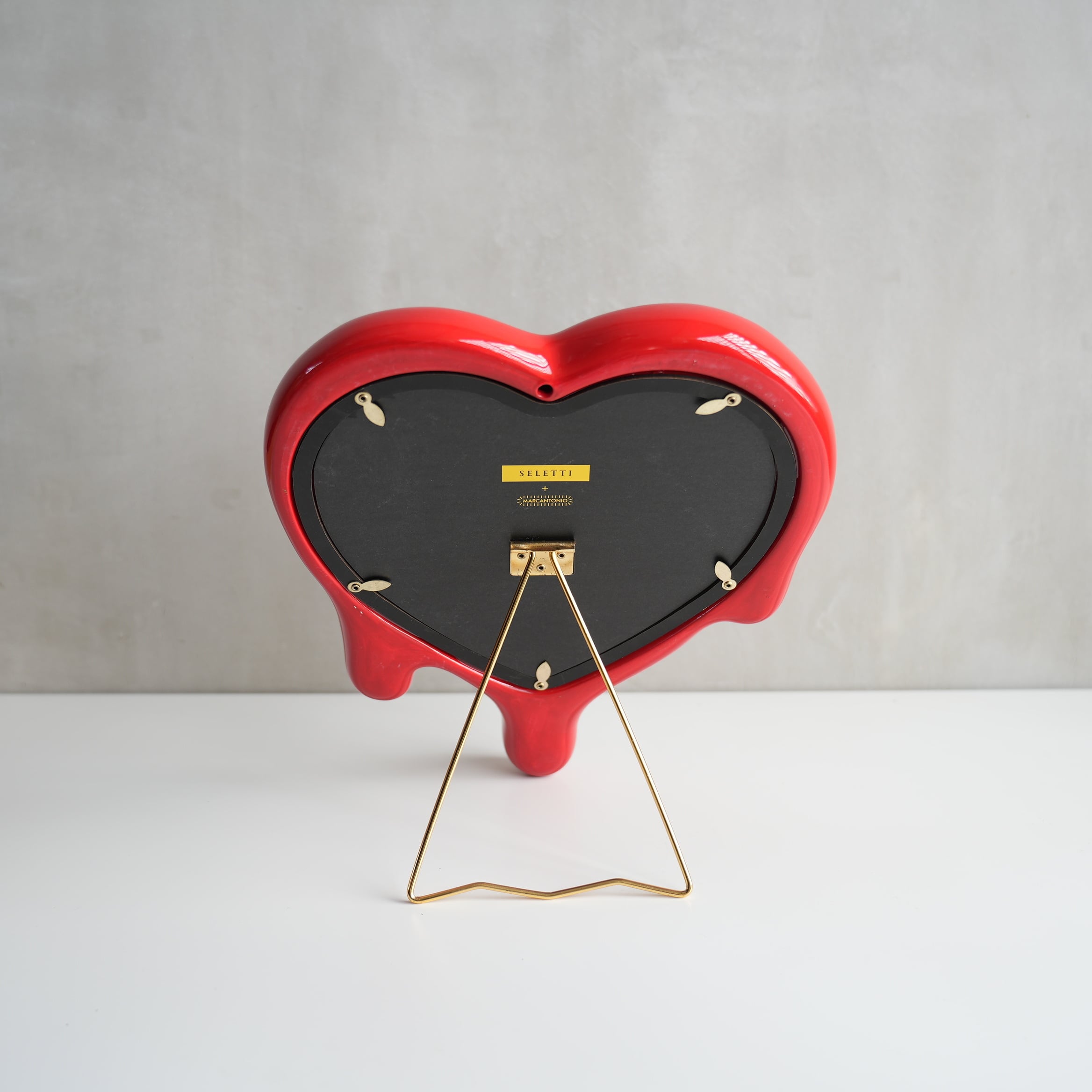 Melted Heart Red Mirror and Photo Frame