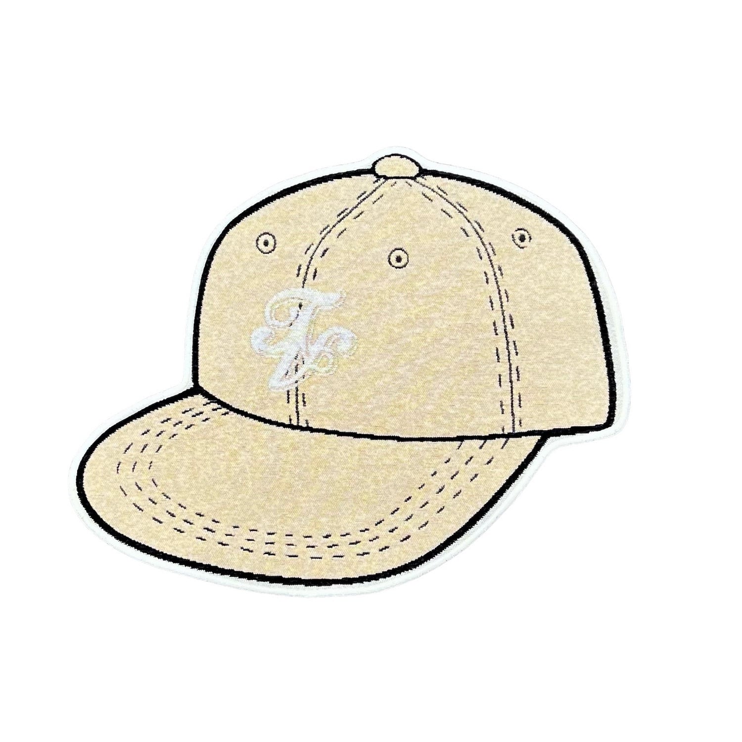 Motif Rug Mat White Cap