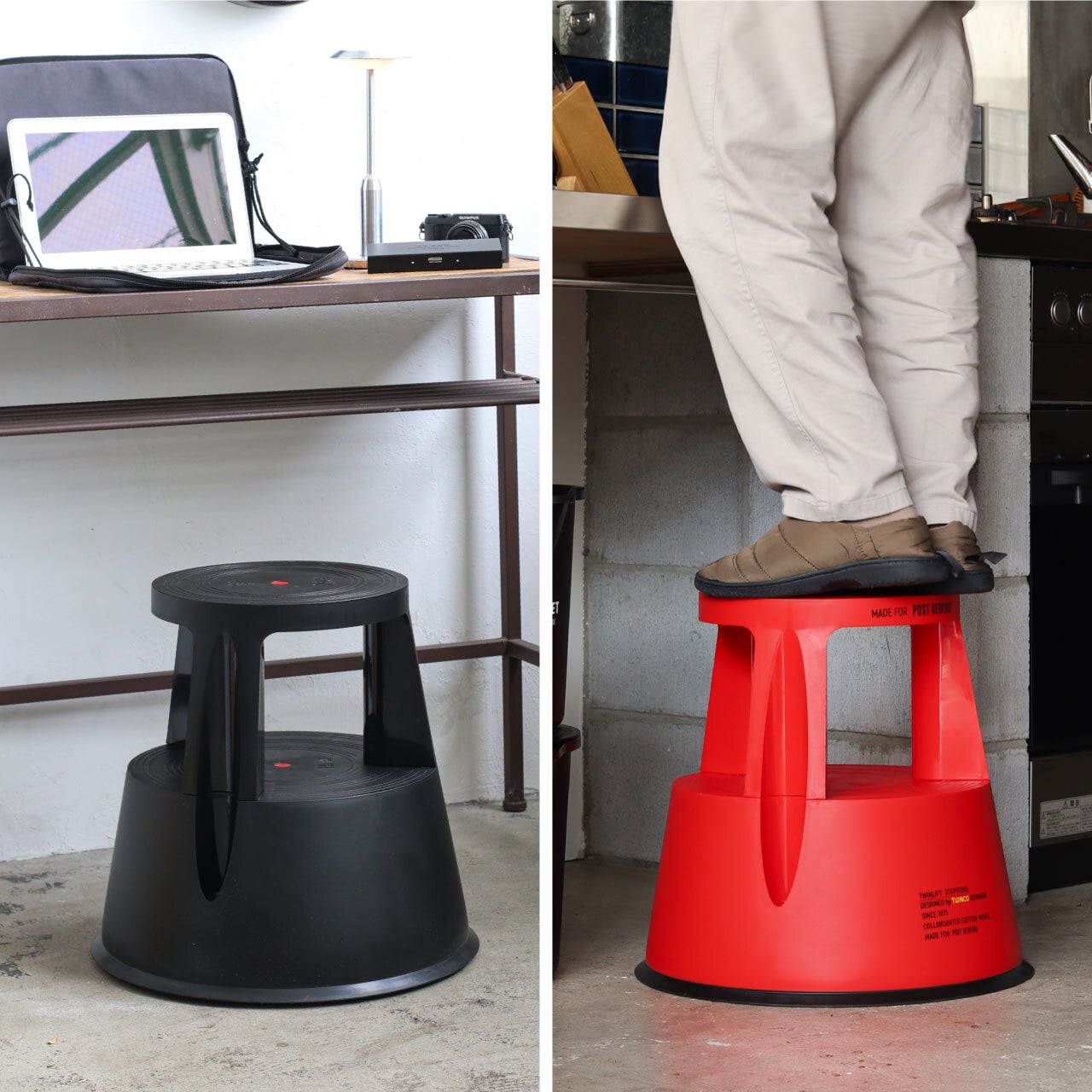 TWINCO STEP&STOOL BLACK