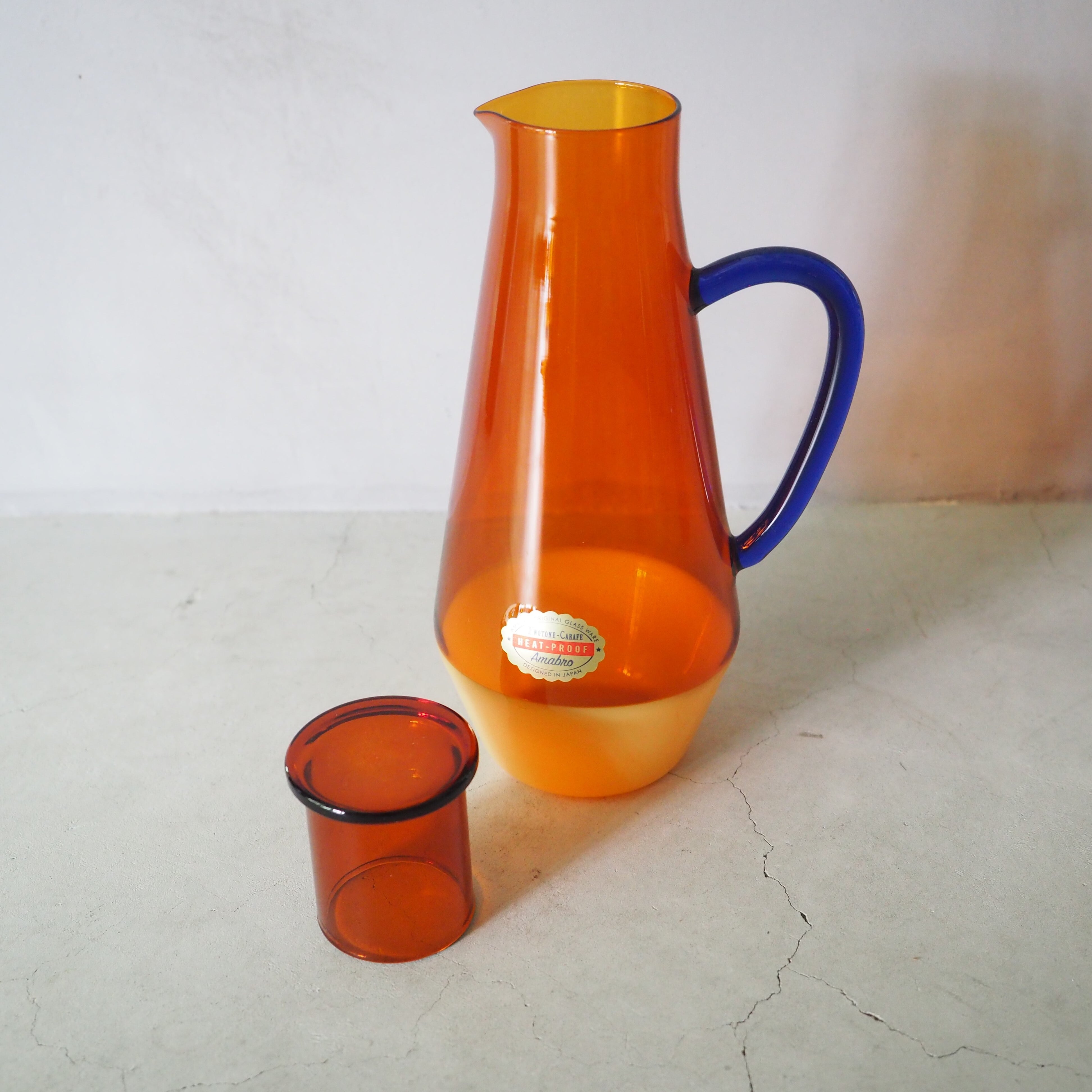 TWO TONE CARAFE Amber