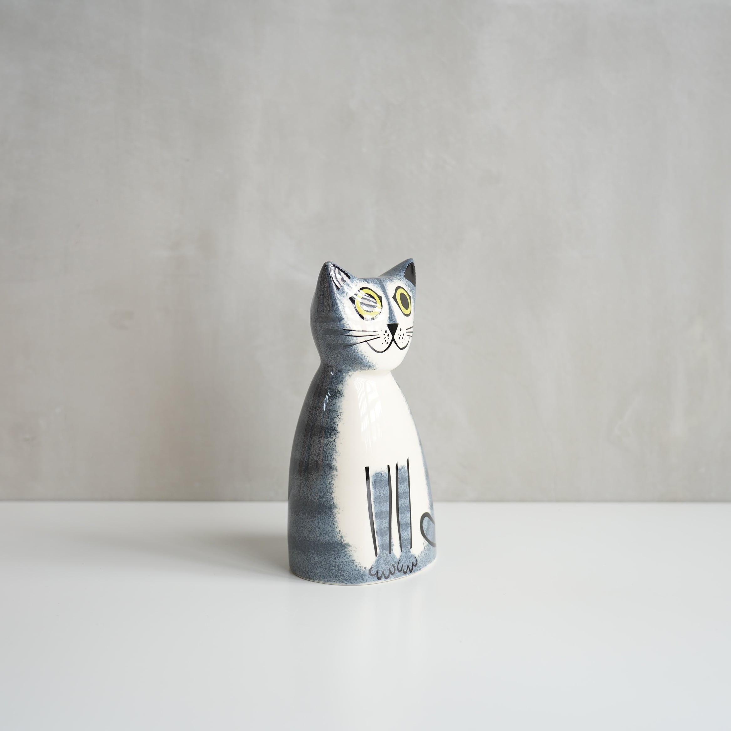 Hannah Turner Money Box Cat Gray