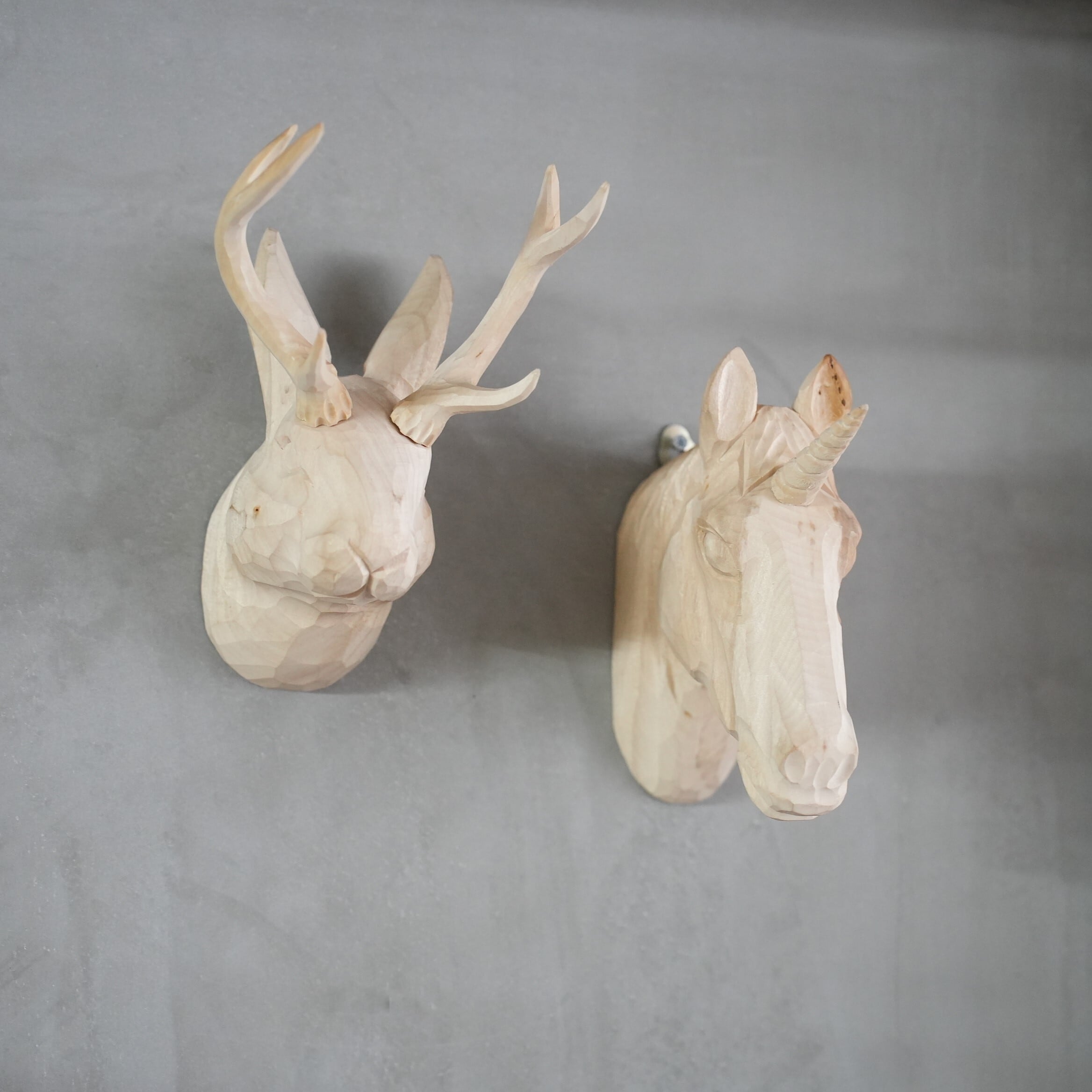 Wooden Animal Head / Unicorn