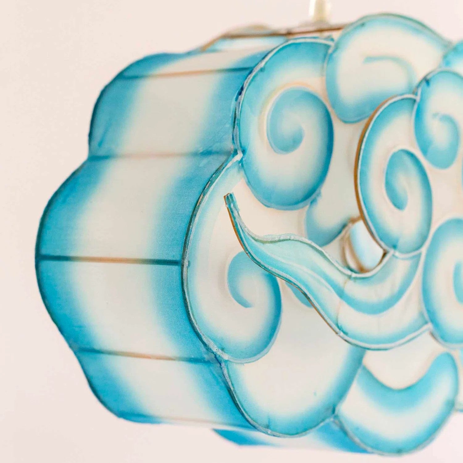 Bamboo Cloud Lantern Blue