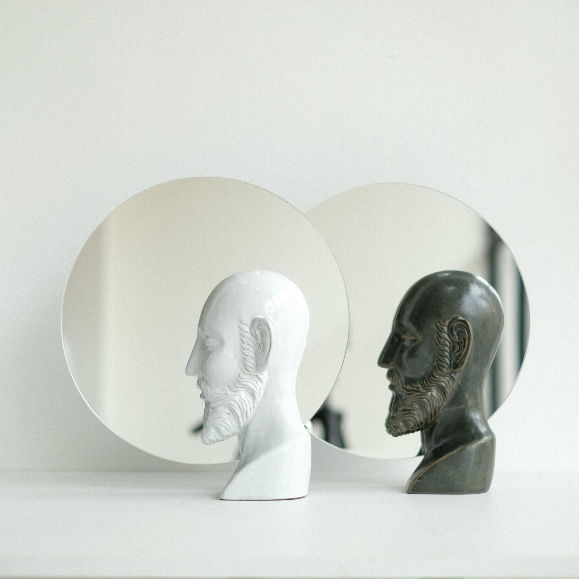 AS POTTERY MAN with mirror