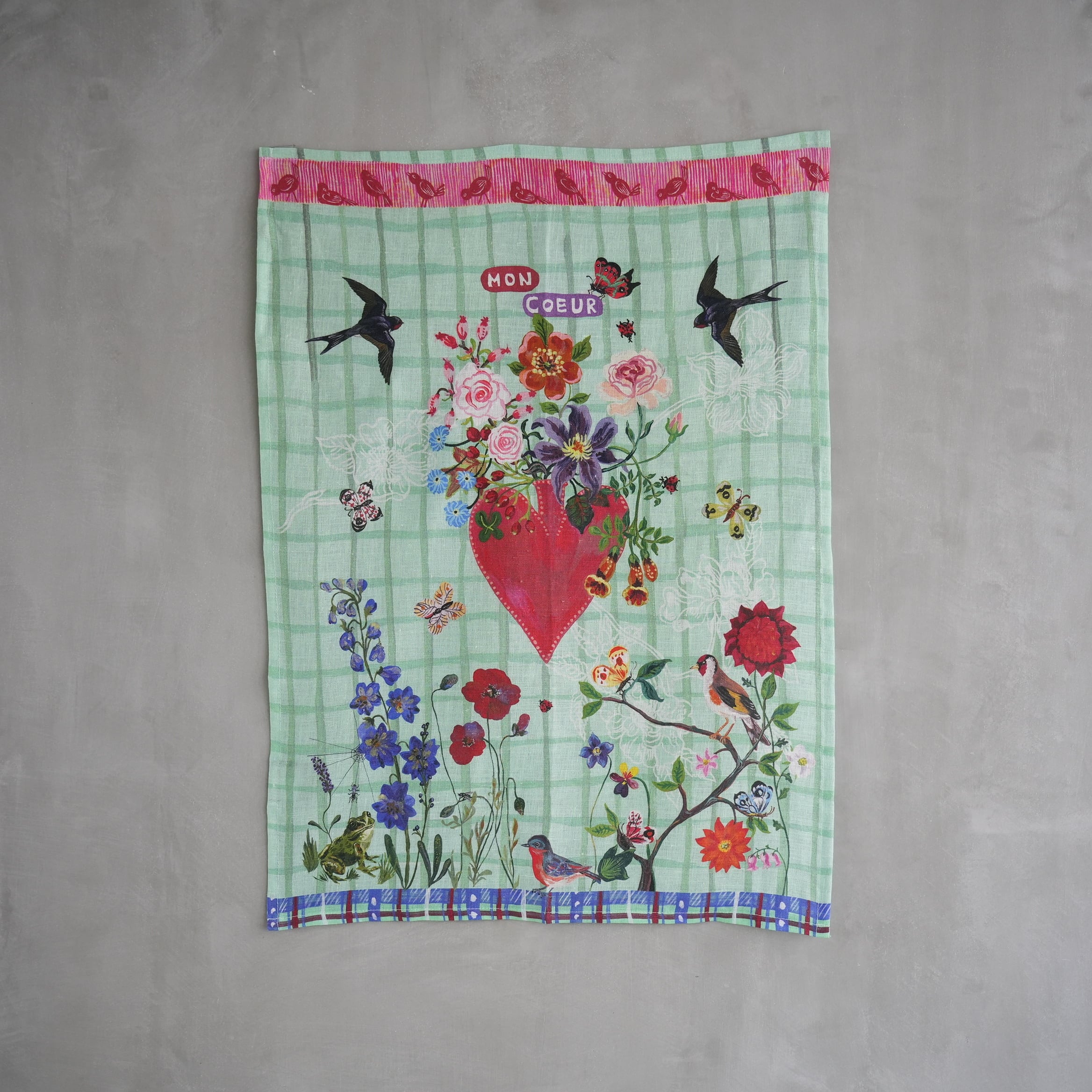 Nathalie Lete Mon Coeur Tea Towel