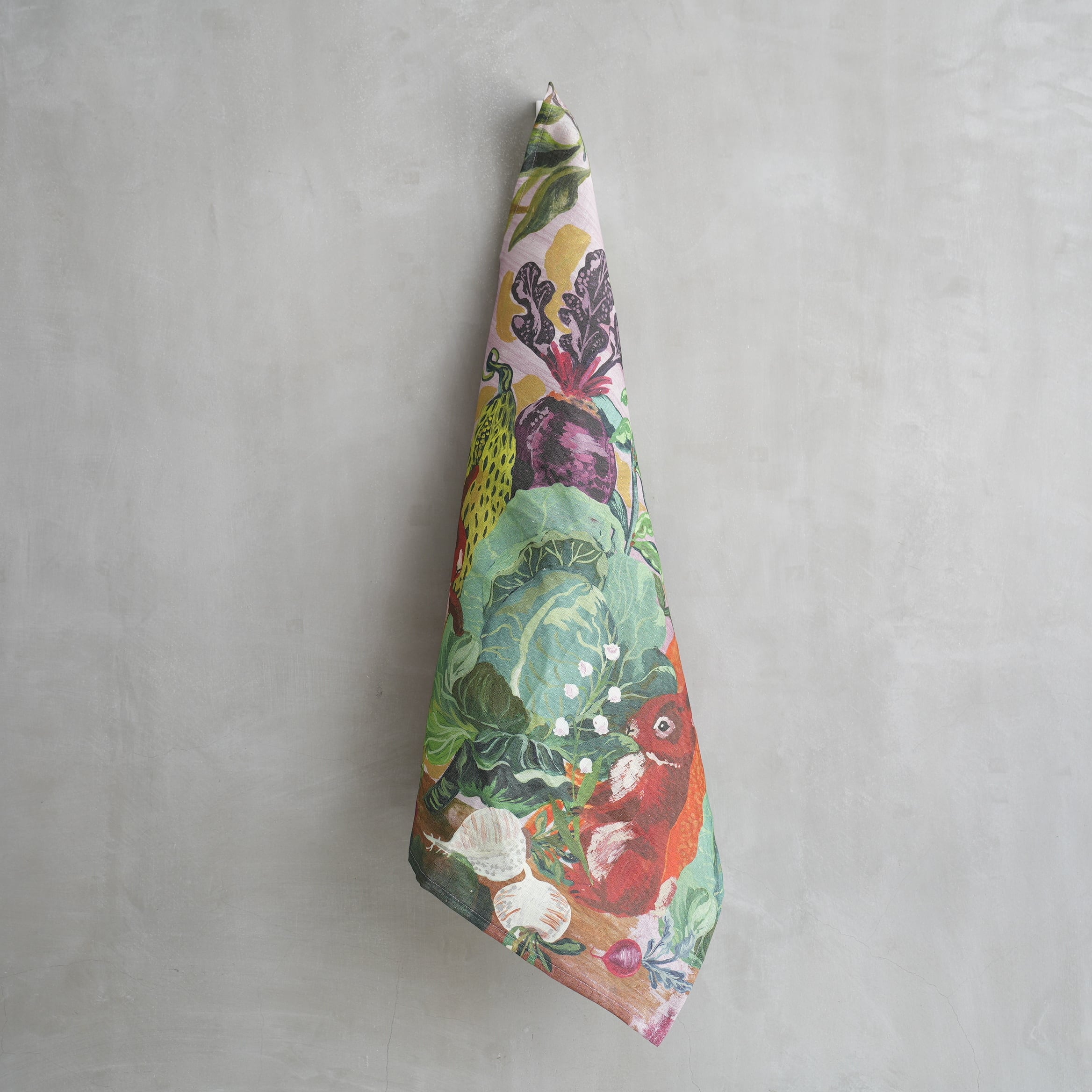 Nathalie lete Rabbits in the Cabbage Patch Tea Towel