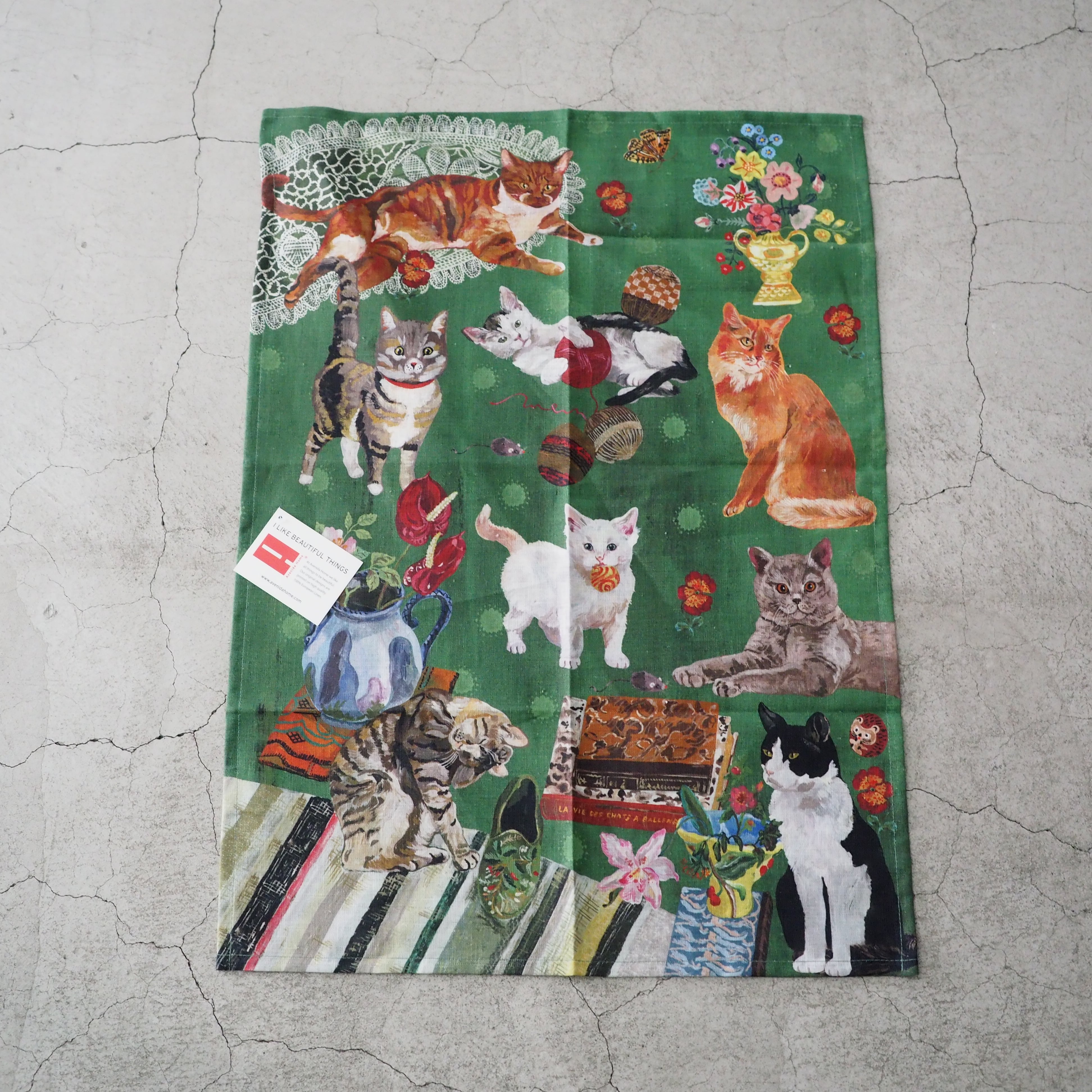 Nathalie Lete Les Chats Tea Towel