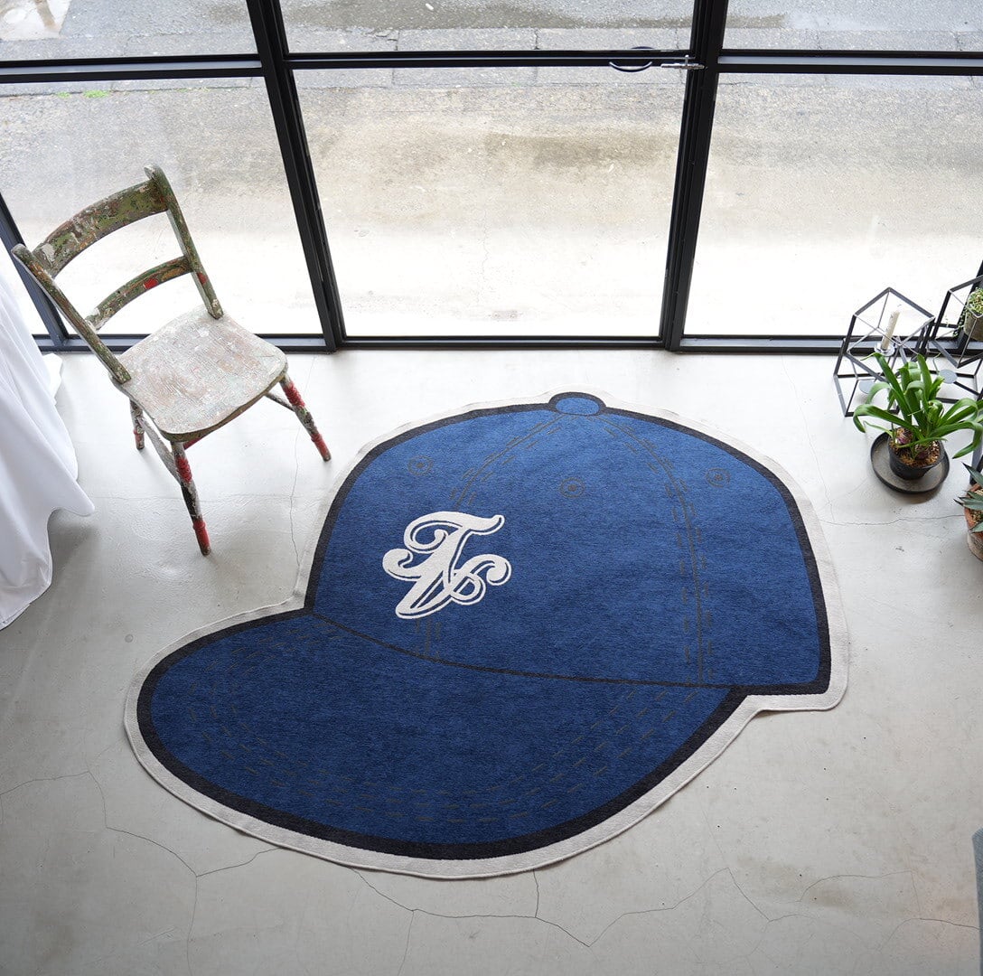 Motif Rug Mat Navy Cap