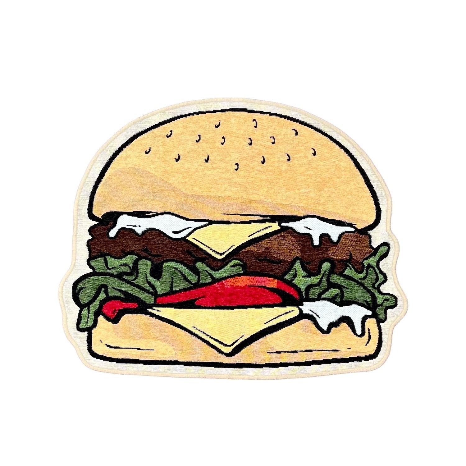 Motif Rug Mat Hamburger Medium