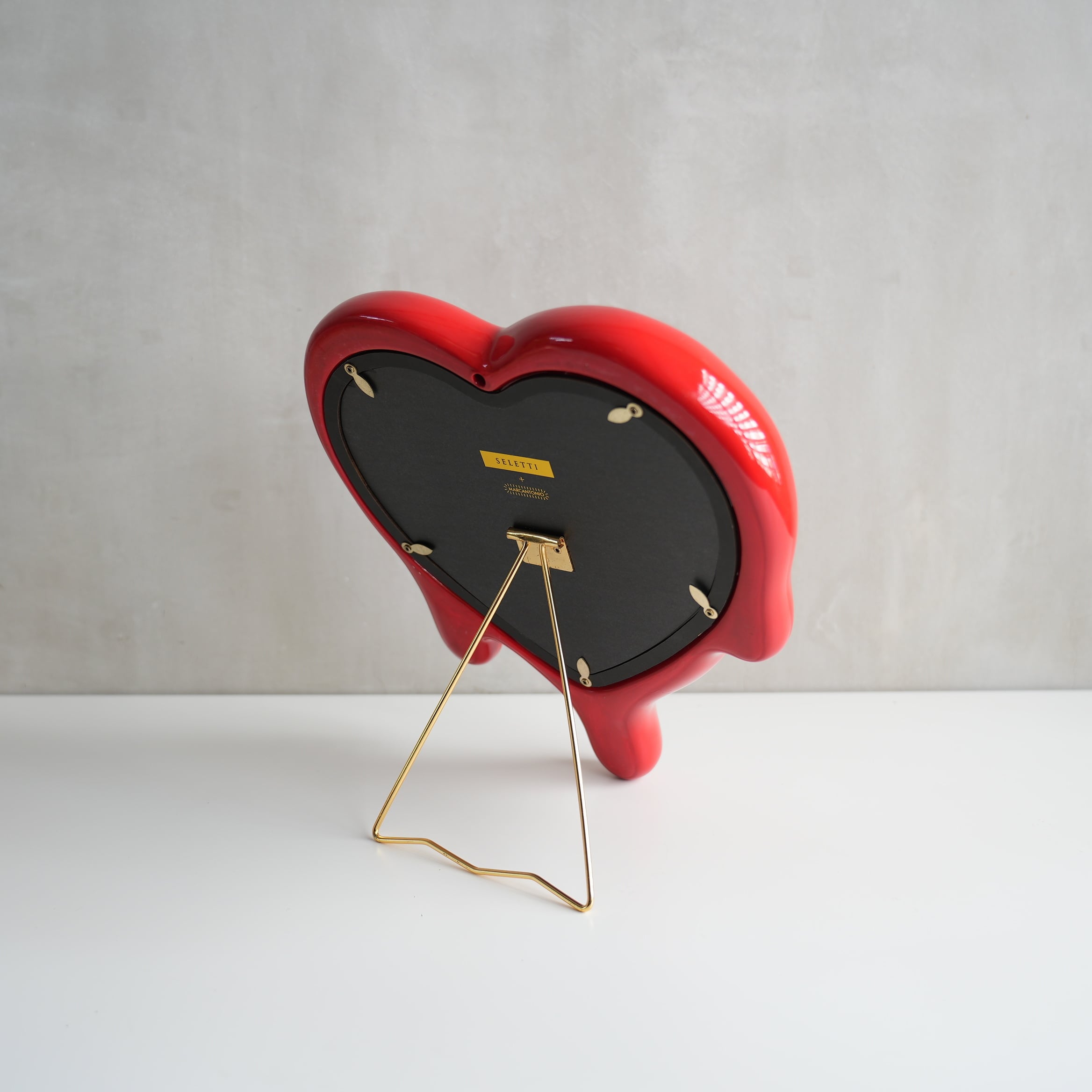 Melted Heart Red Mirror and Photo Frame