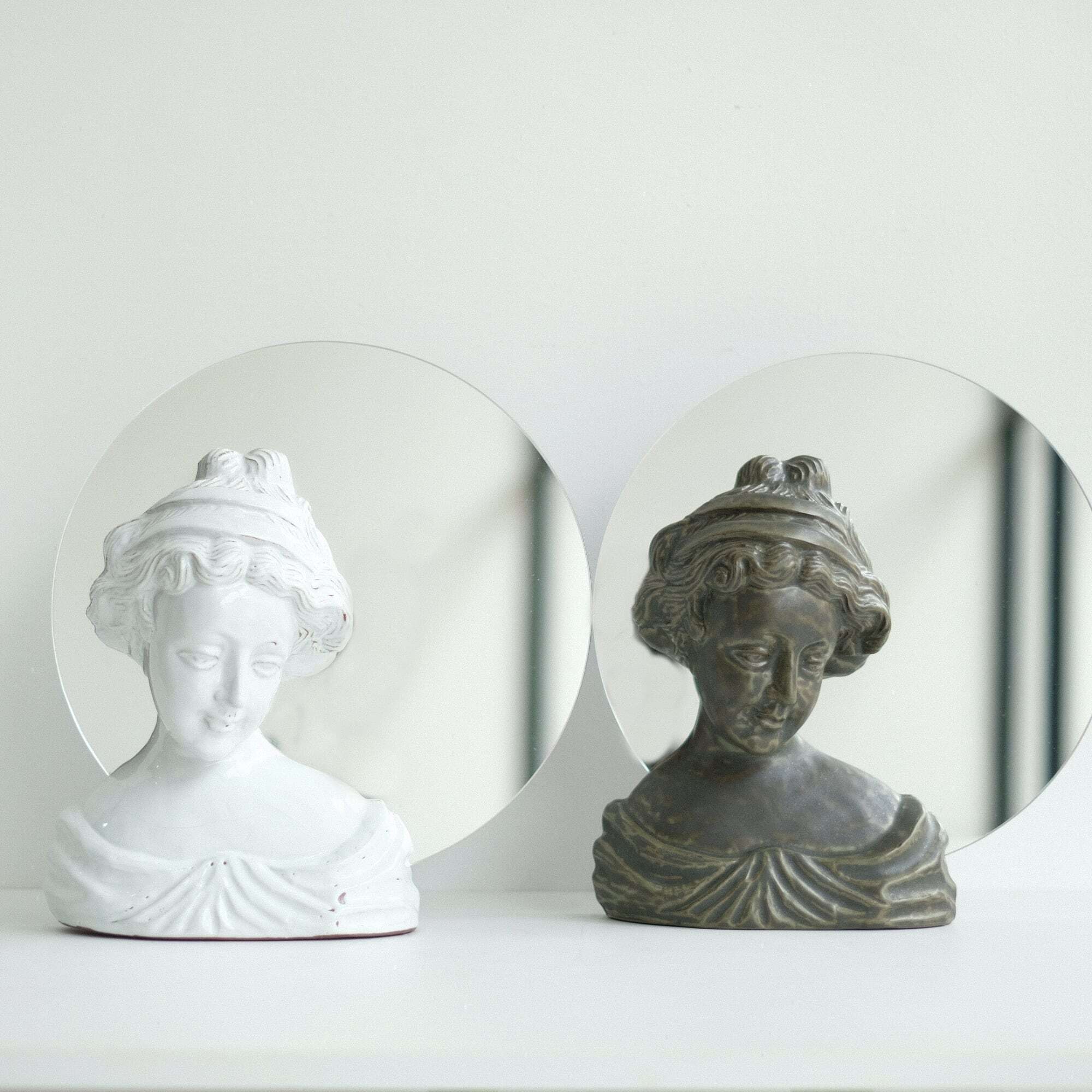 AS POTTERY WOMAN with mirror