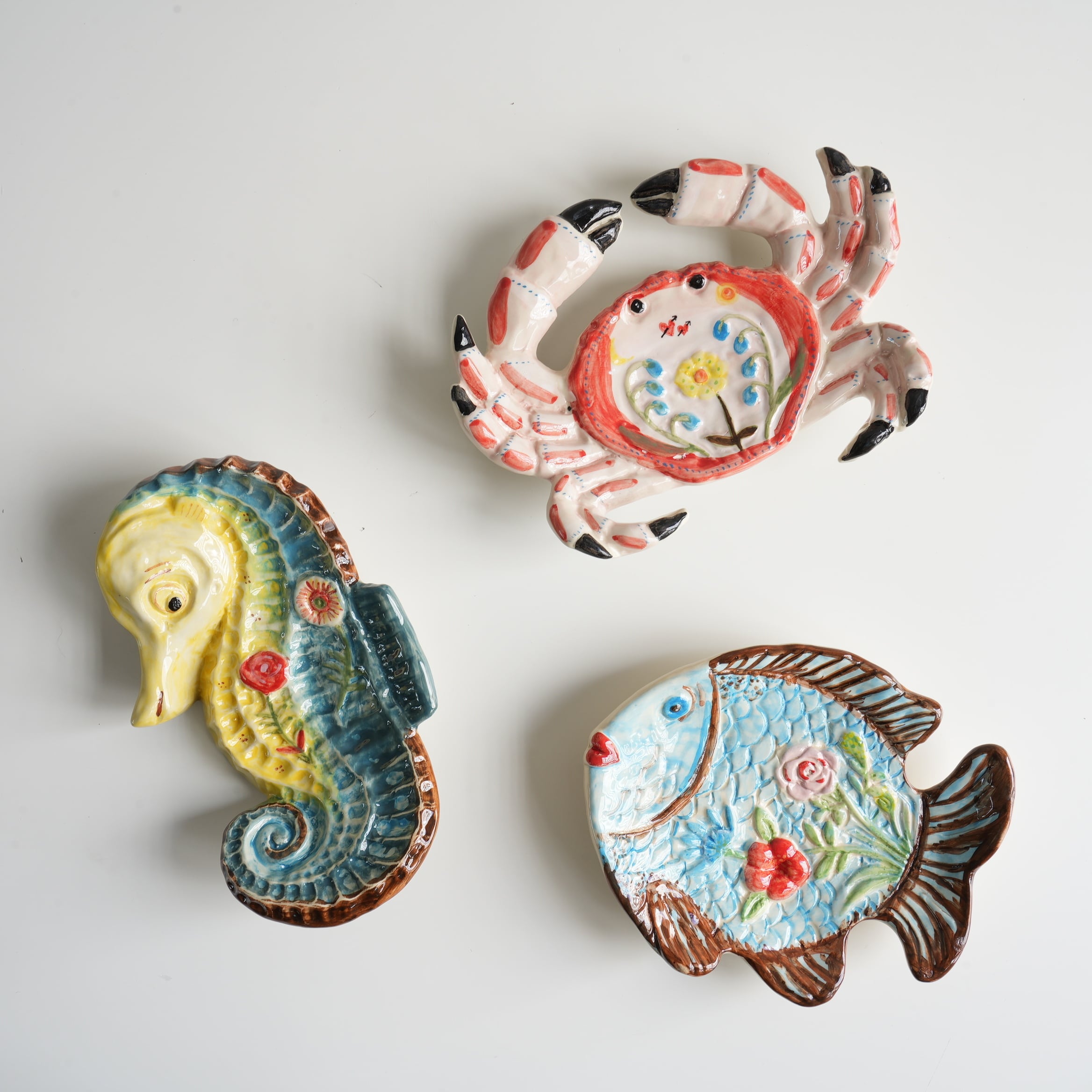 Peach Crab Trinket Plate Nathalie Lete