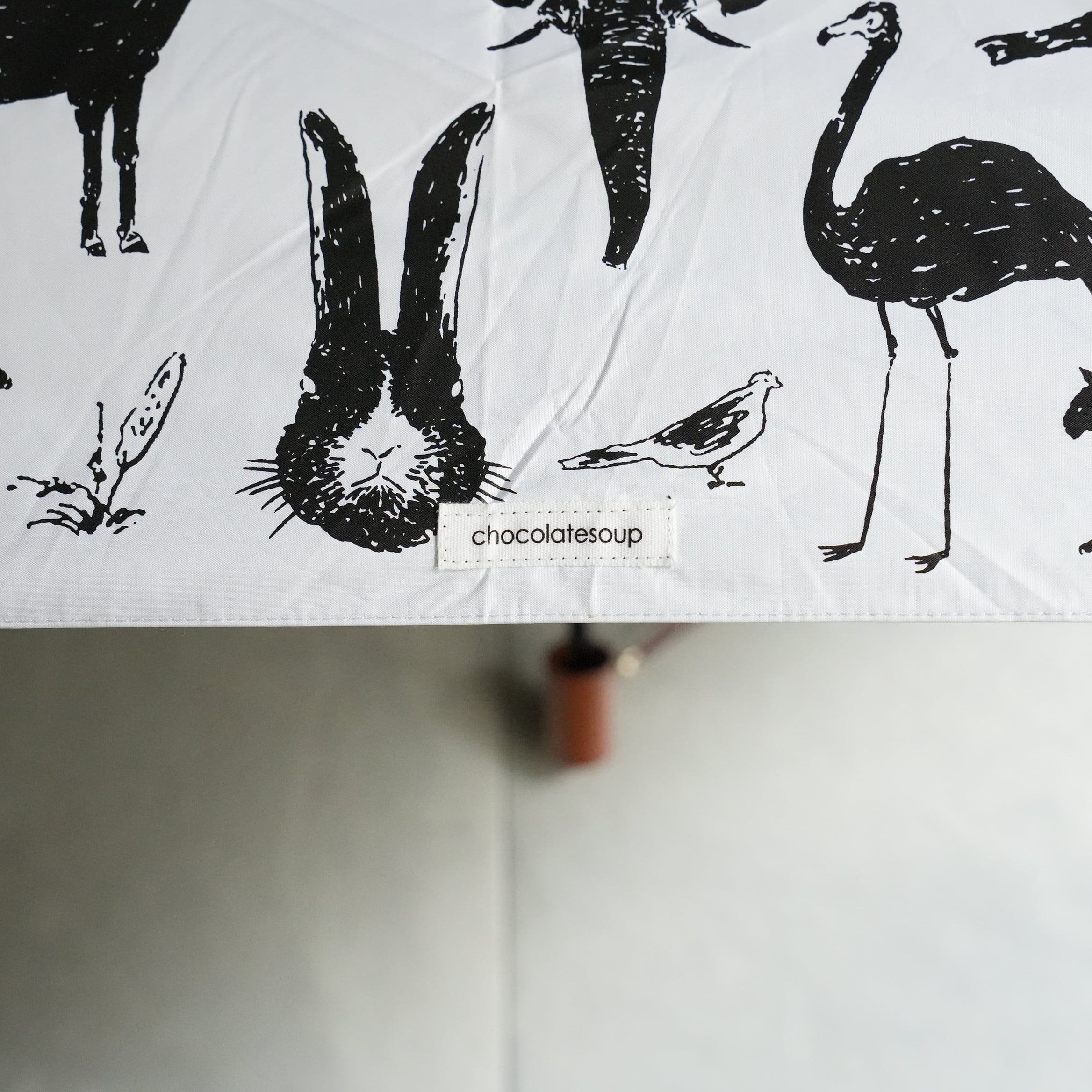 Sunshade Folding Umbrella Zoo White