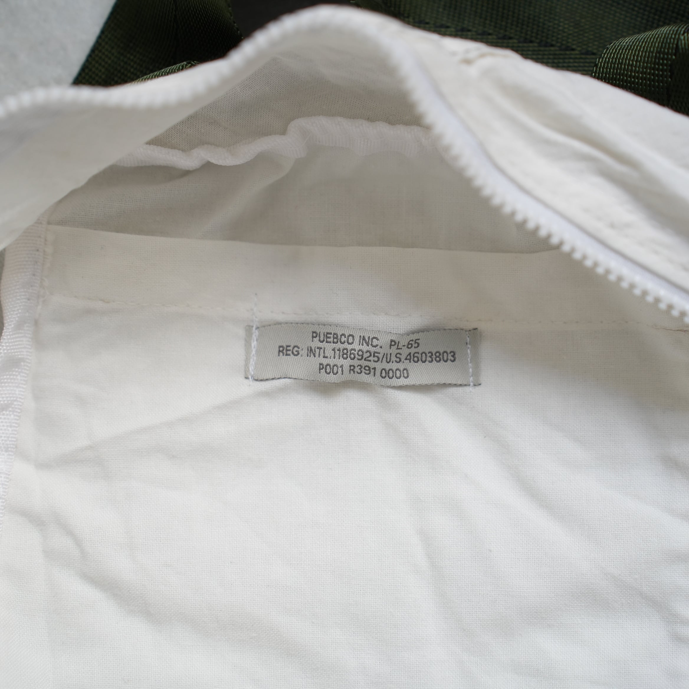 Vintage Parachute Tote Bag Green Belt