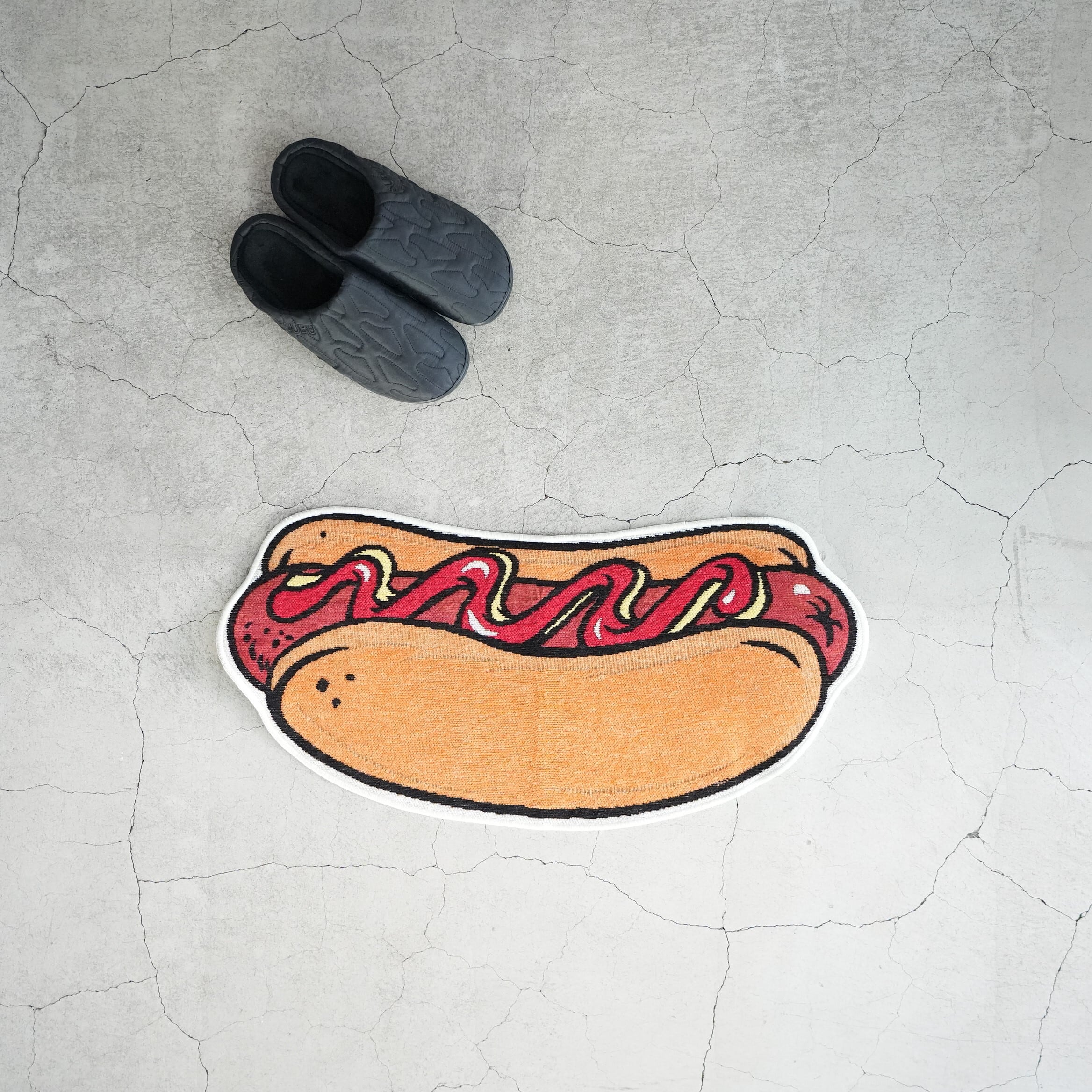 Motif Rug Mat Hot Dog Medium