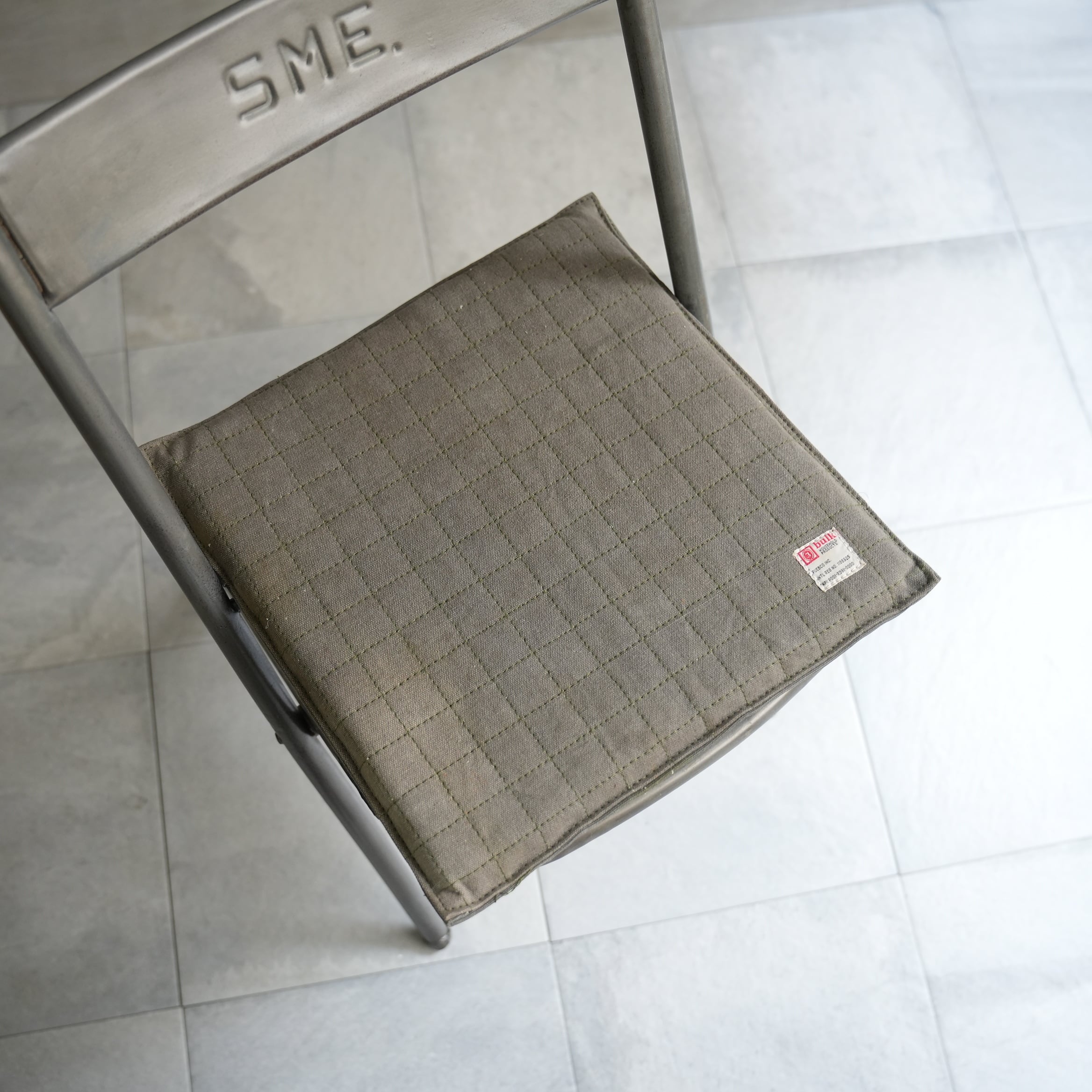 Vintage Tent Fabric Seat Cushion