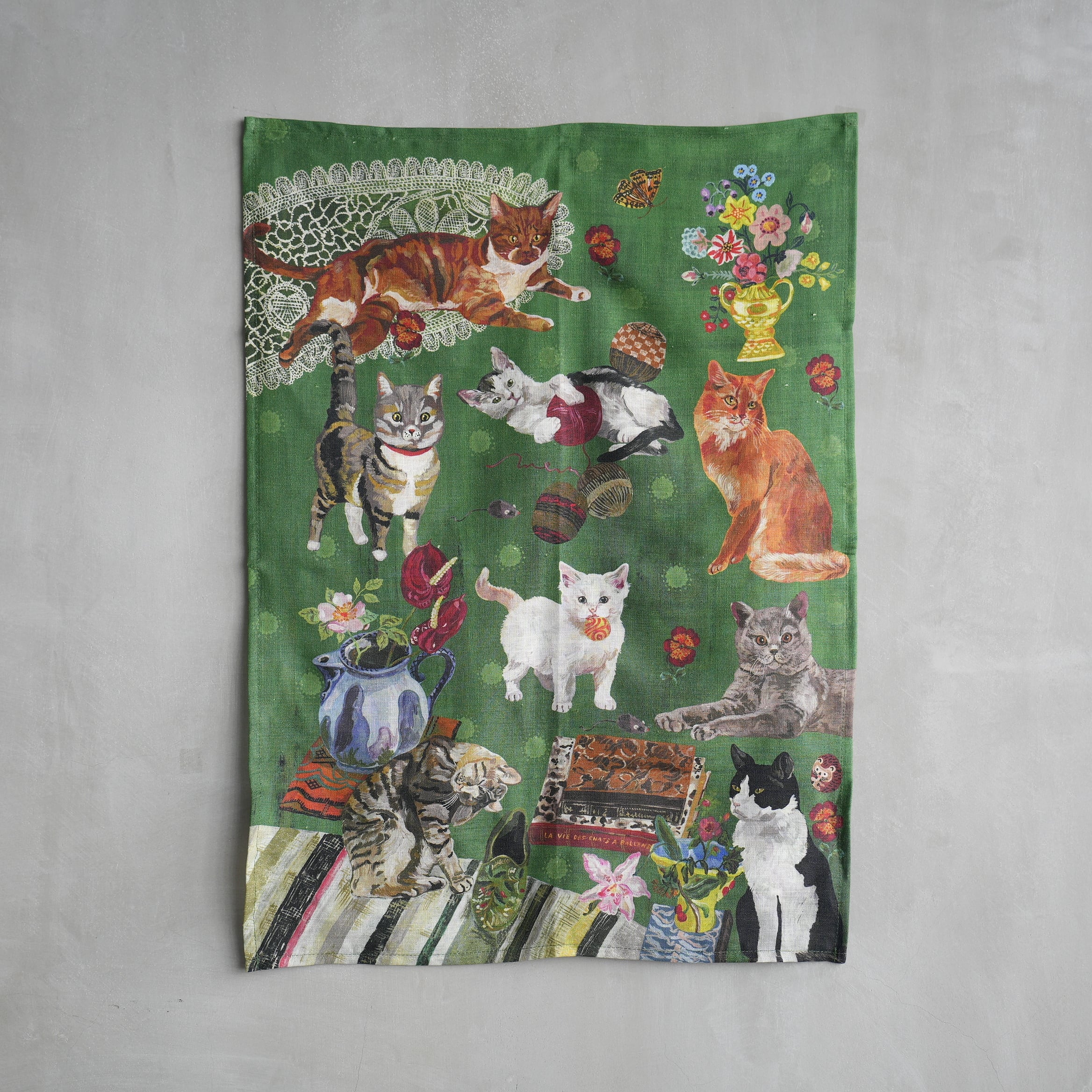 Nathalie Lete Les Chats Tea Towel