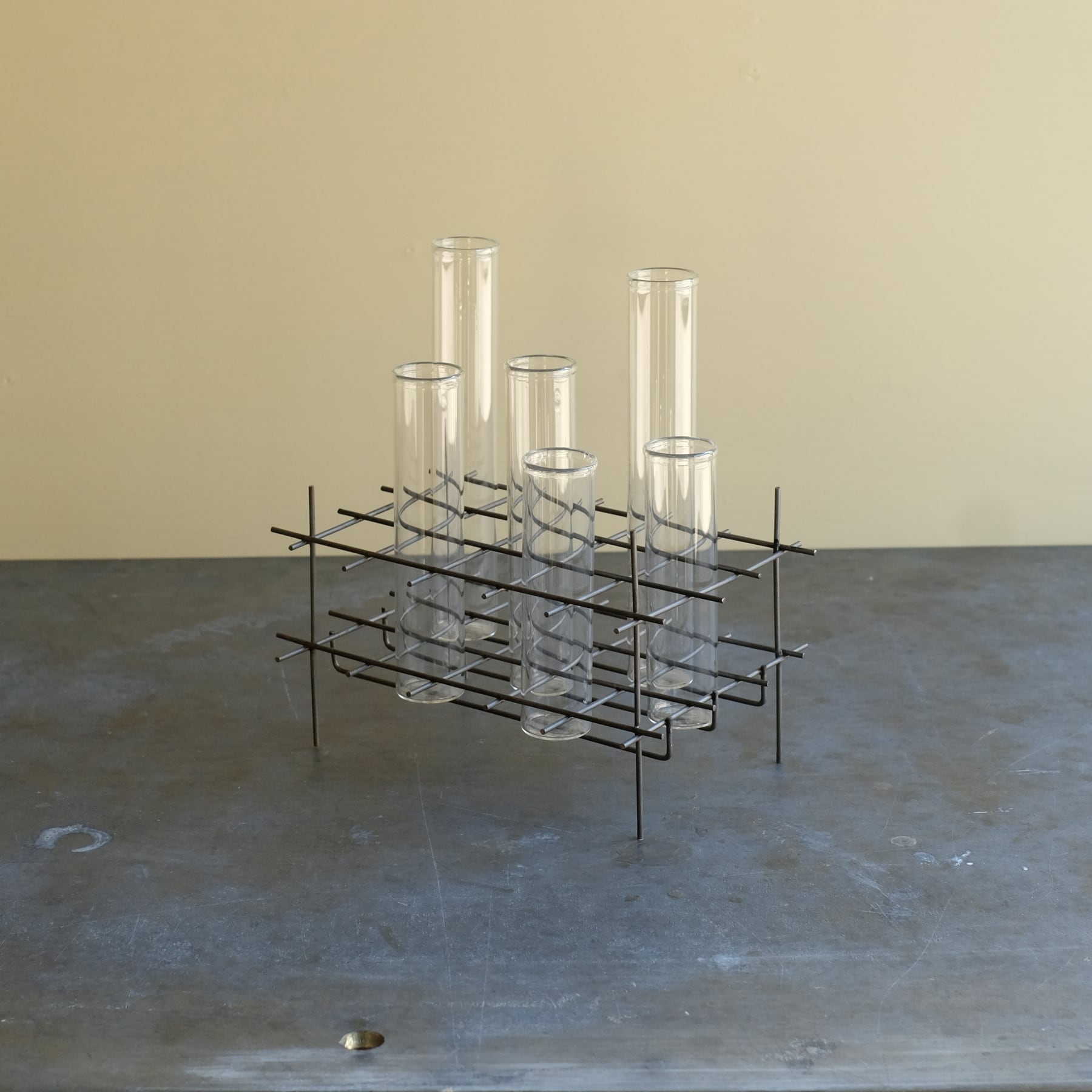 BIRD'S NEST S GLASS TEST TUBE VASE