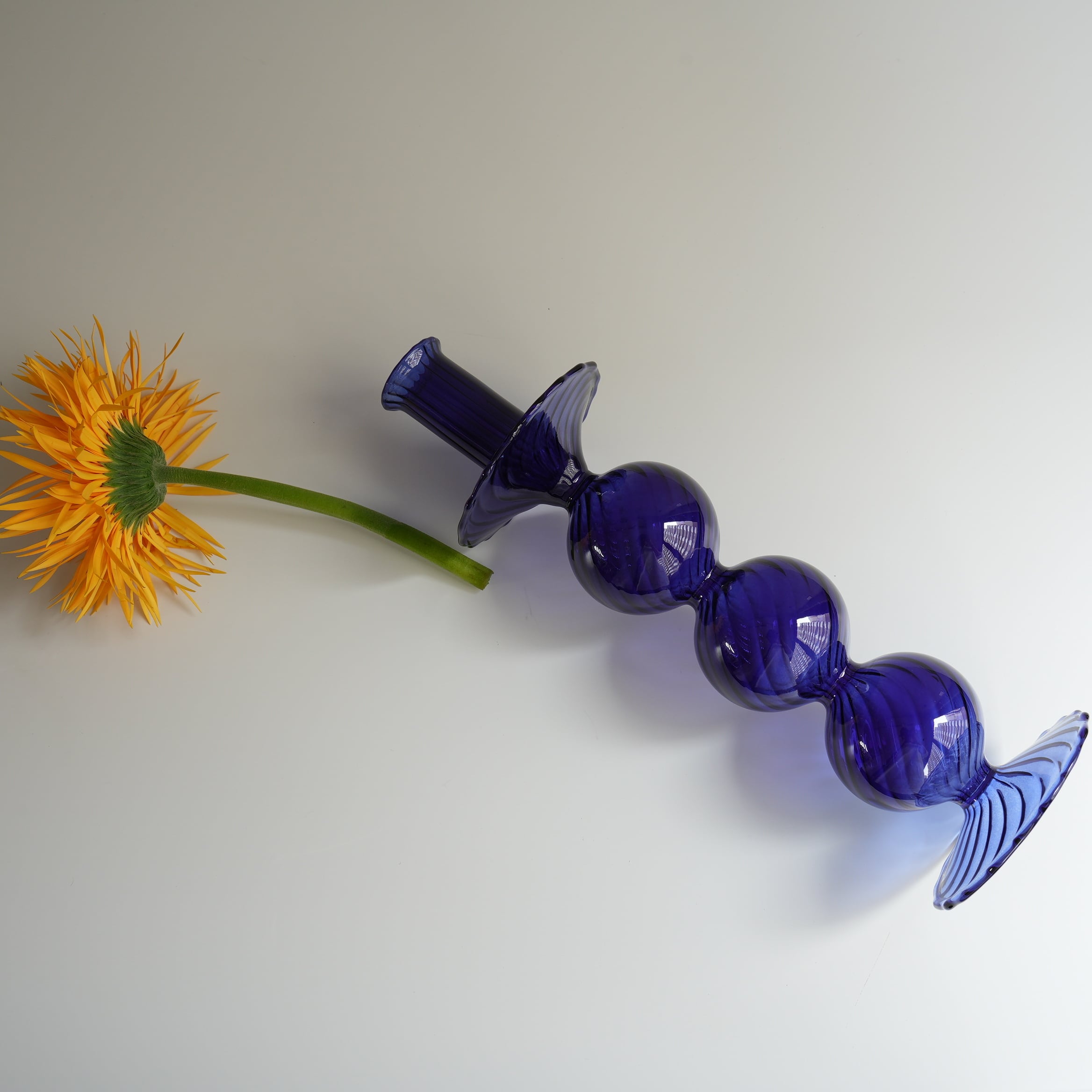 Lisa Glass Vase Blue