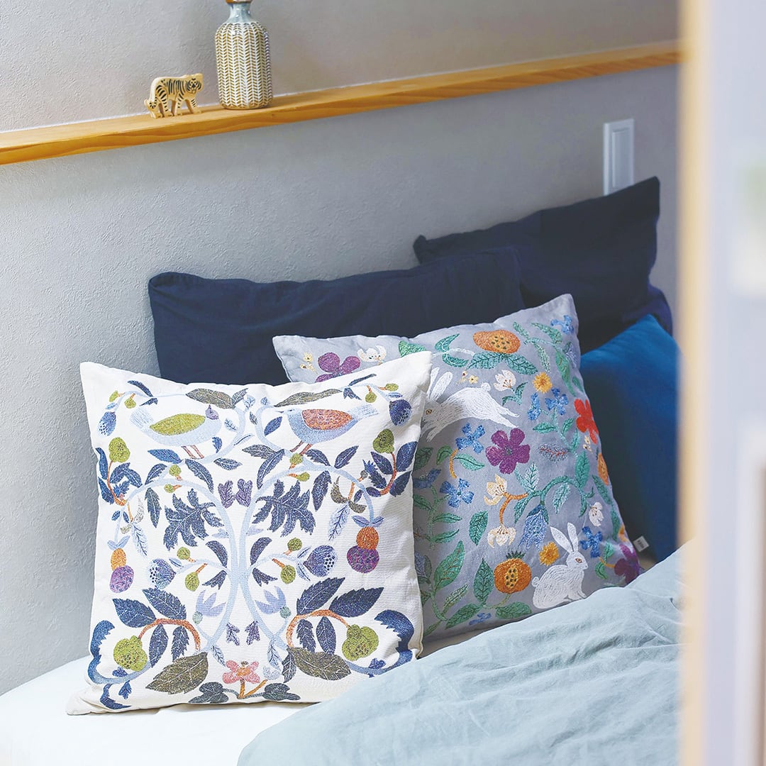 MM Cushion cover Plants-Rabbits