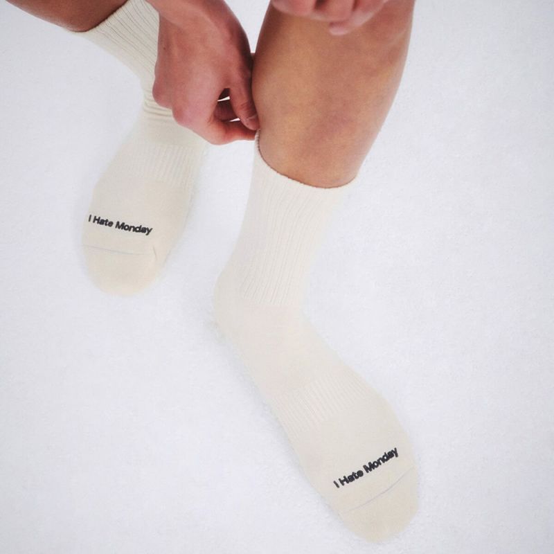 IHM MEN Crew Socks Ivory