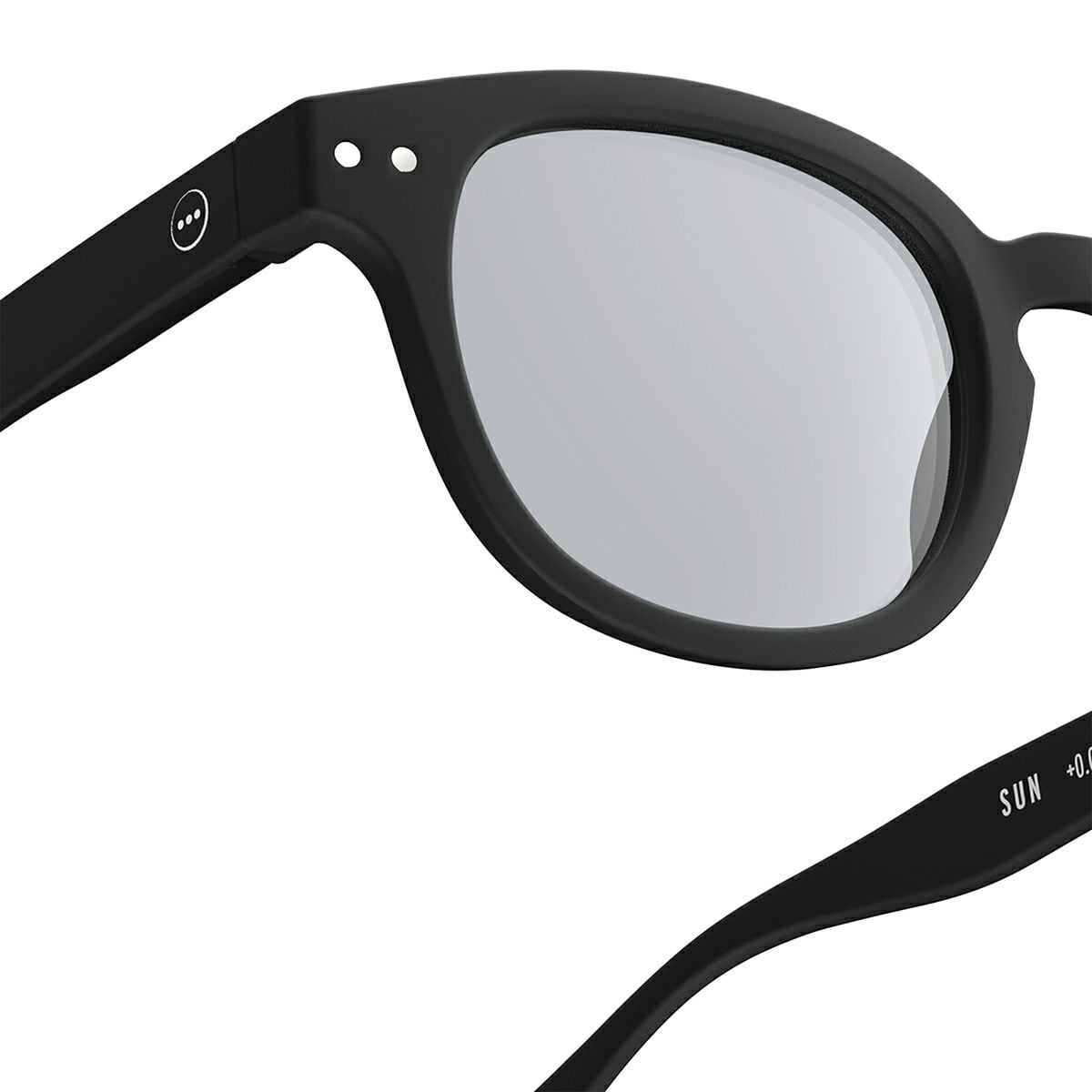 SUNGLASS IZIPIZI #C BLACK / Light Smoke Lenses