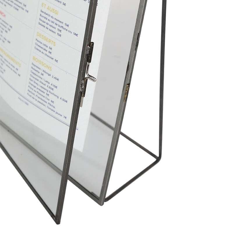 TABLE DOUBLE GLASS FRAME STAND A4