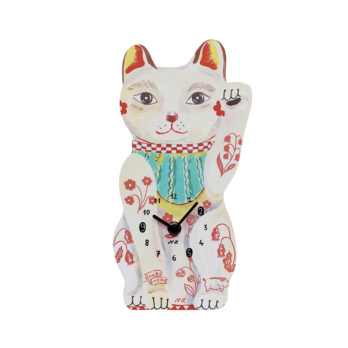 Nathalie lete Diecut clock　Lucky cat