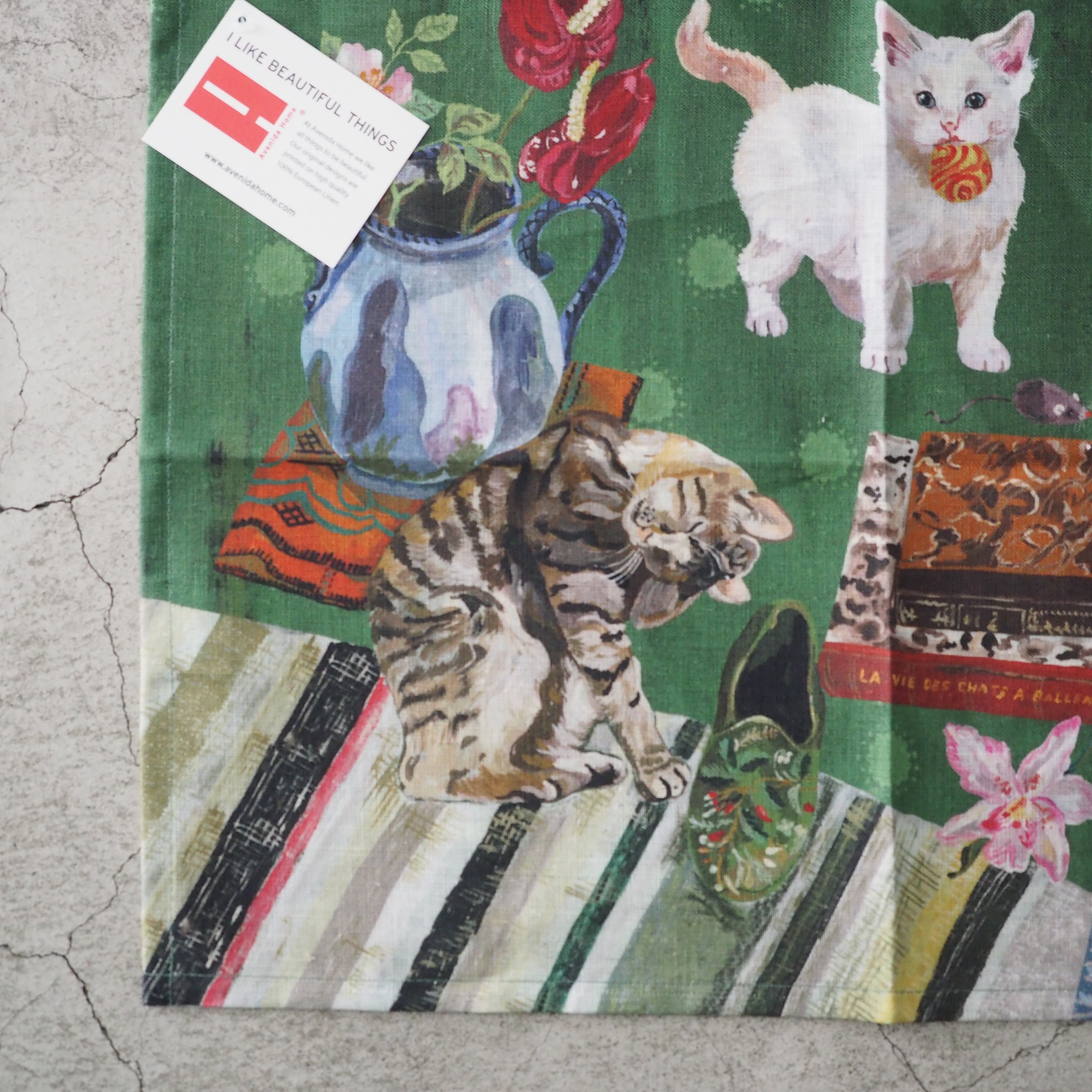 Nathalie Lete　Les Chats Tea Towel