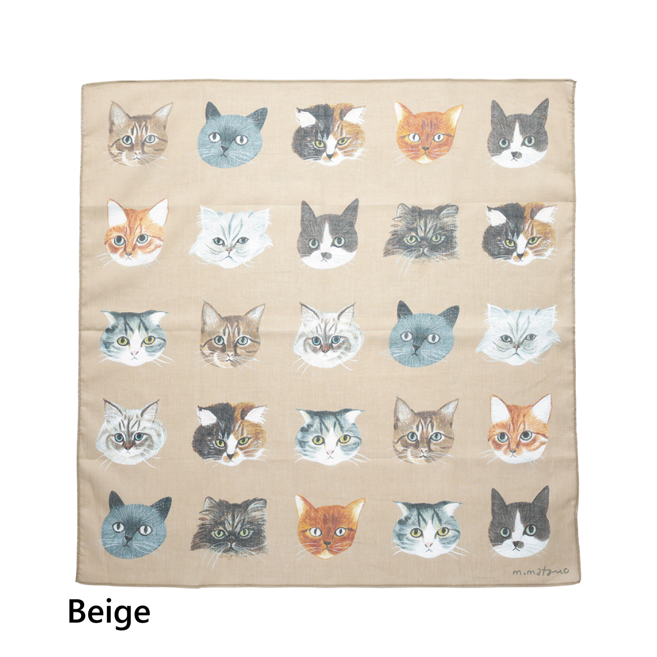 Matsuo Miyuki Handkerchief Cat