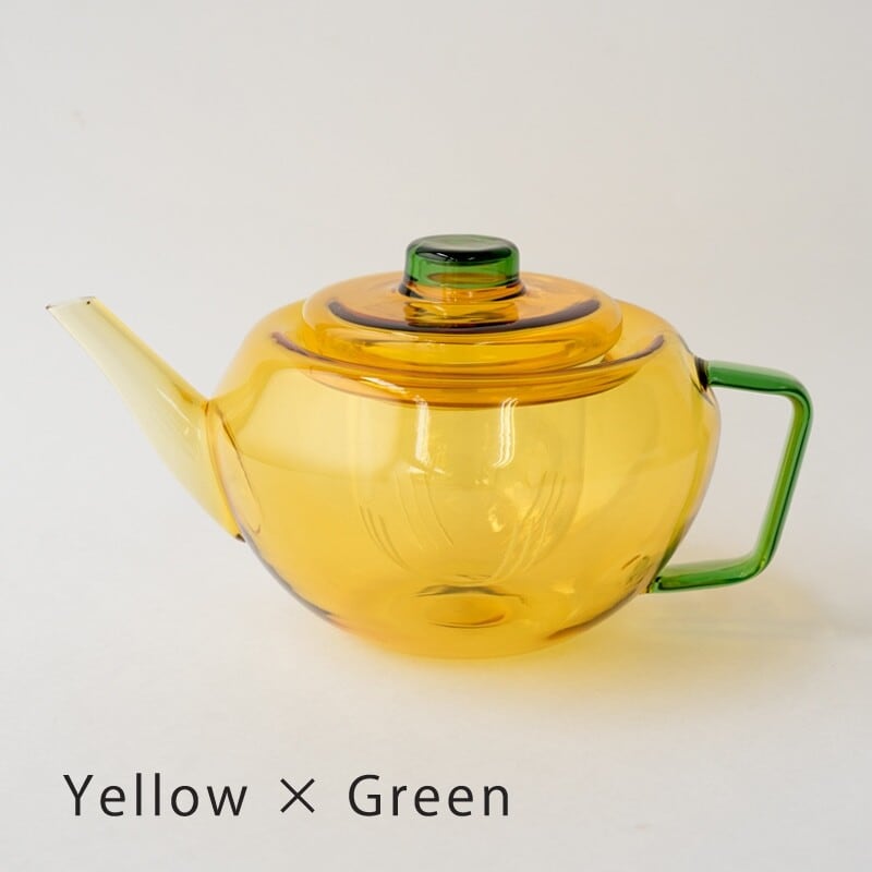 TWO TONE GLASS TEA POT