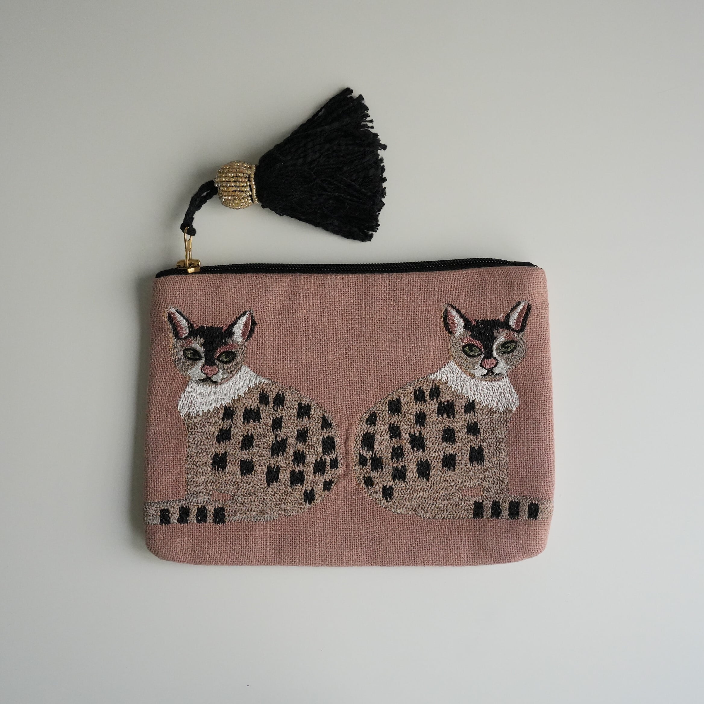 Twin Cat Flat Pouch