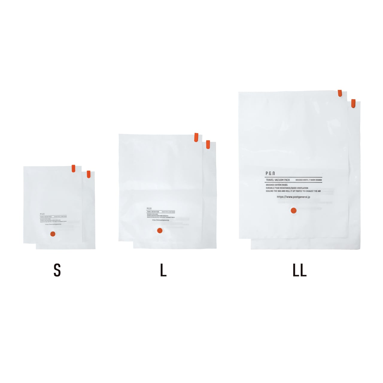 TRAVEL VACUUM PACK LL　White