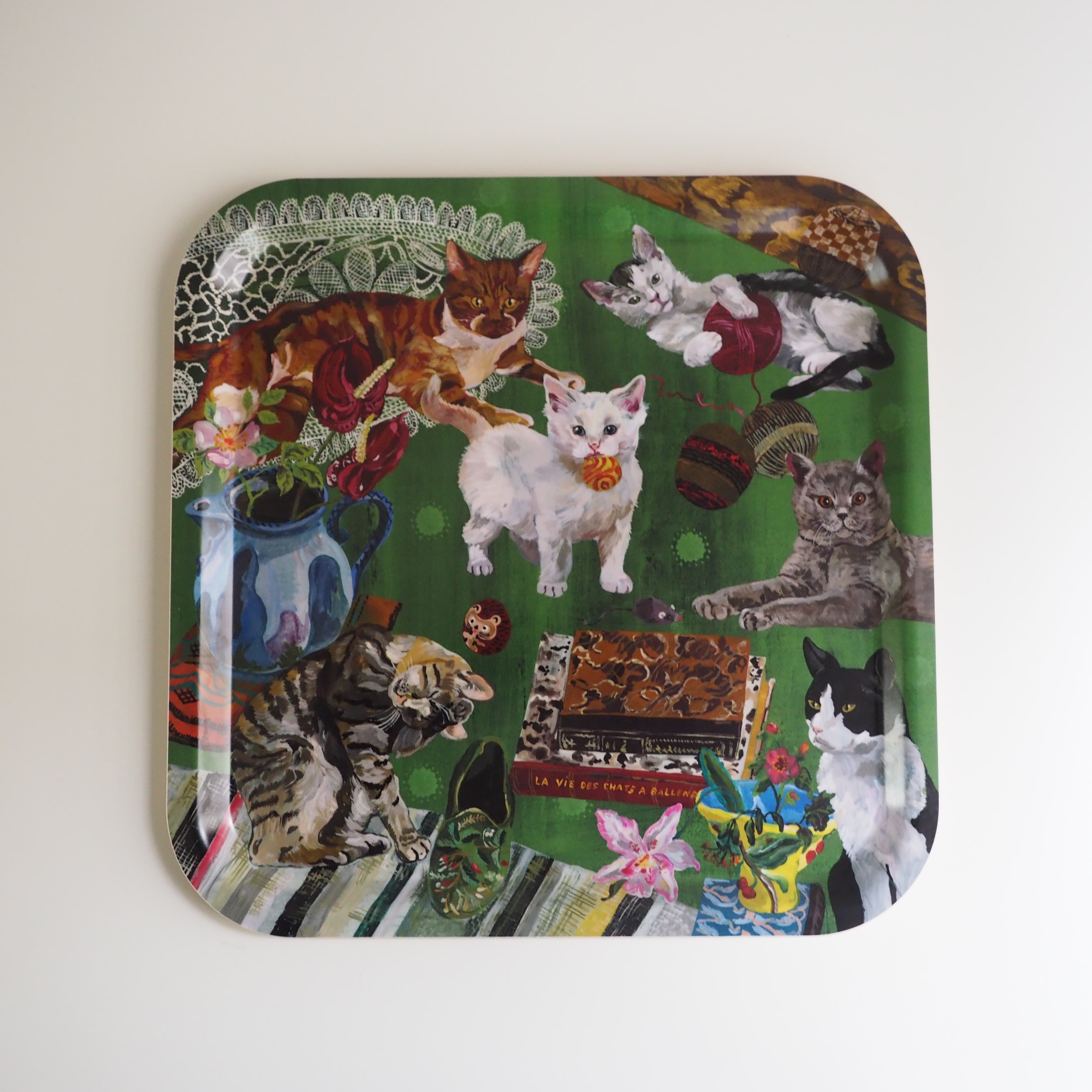 Nathalie Lete　Les Chats Square Tray