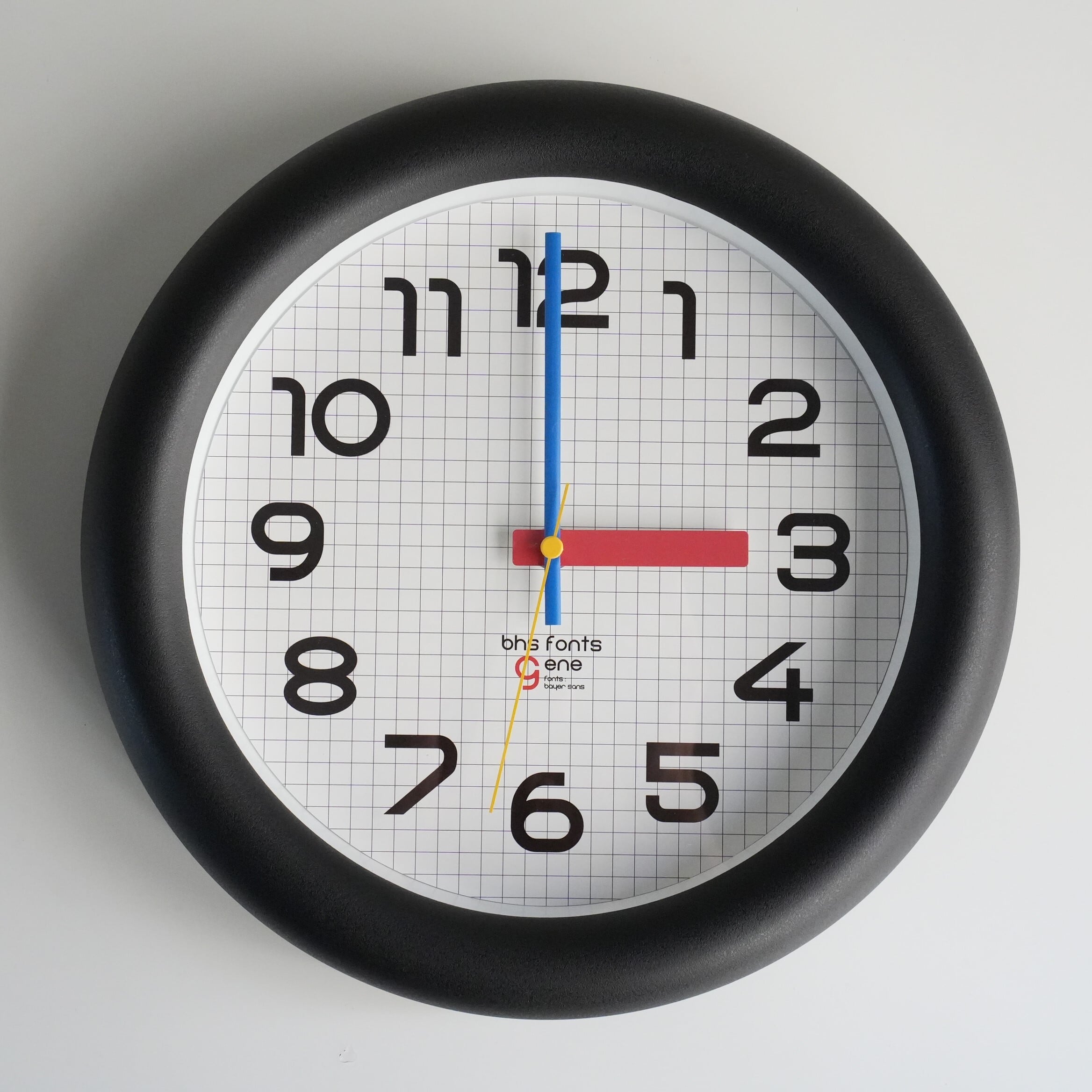 Bauhaus Font Wall Clock GENE