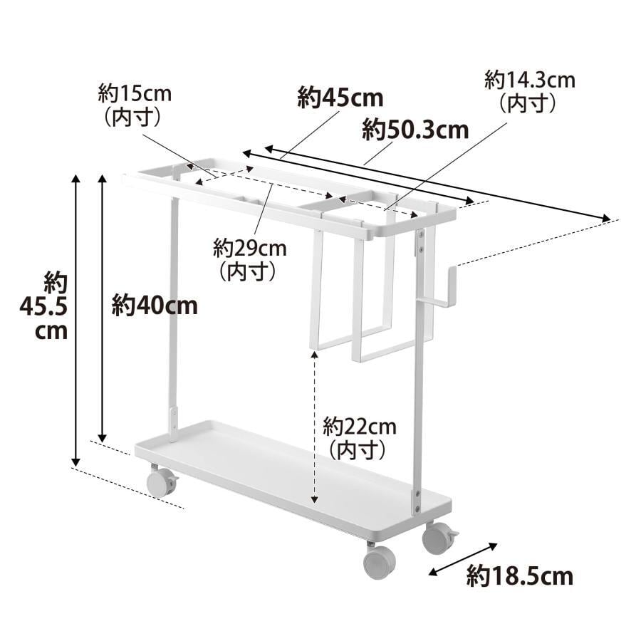 TOWER キャスター付きフィットネスグッズ収納ラック