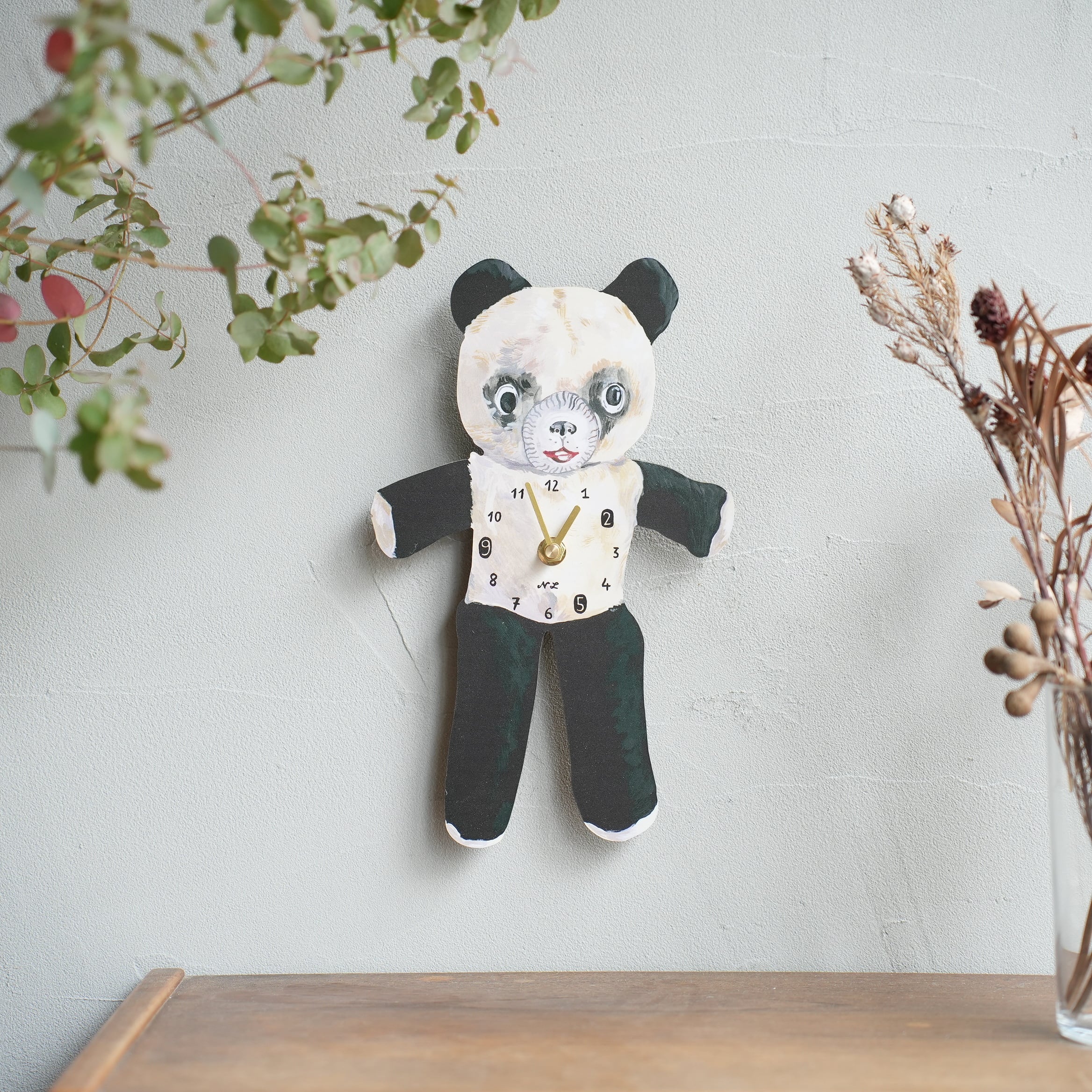 Nathalie Lete Diecut Clock　Panda