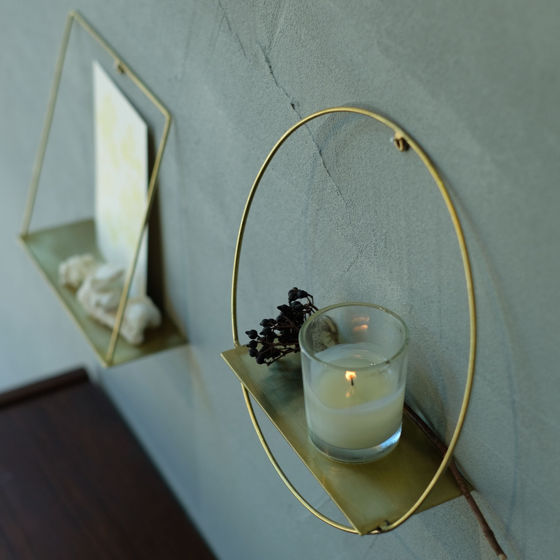 PIKE Wall Brass Shelf