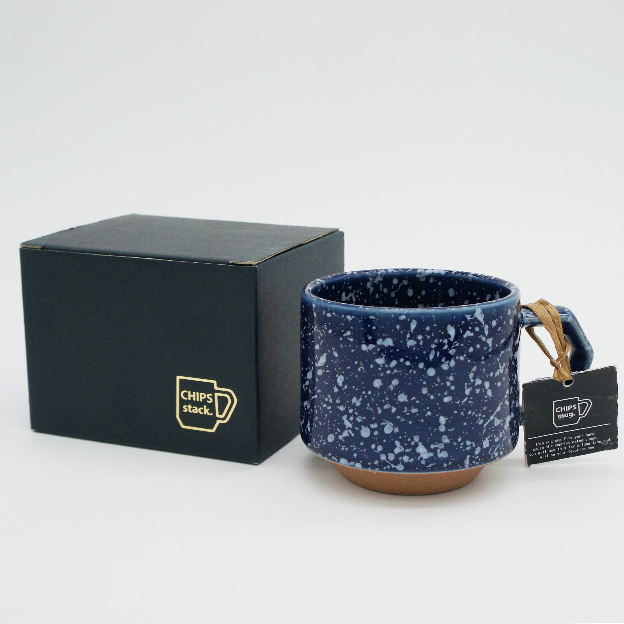 CHIPS MUG SPLASH NAVY-WHITE (STACK TYPE)