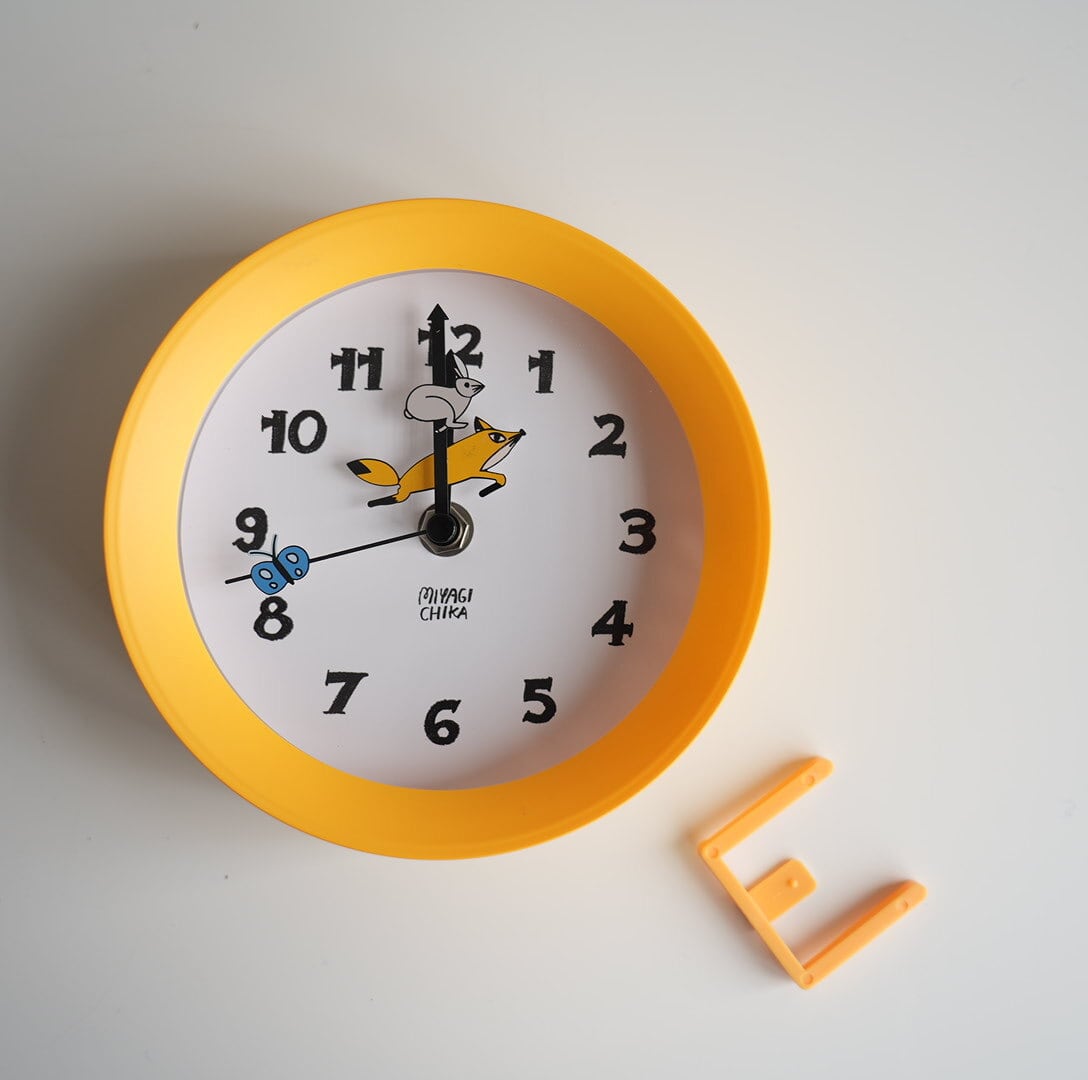 Yamabatosha 2way clock FOX Yellow