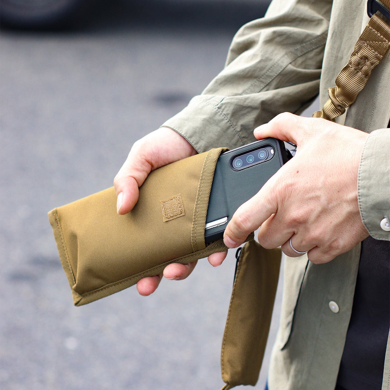 SLING PHONE &amp; COIN POUCH