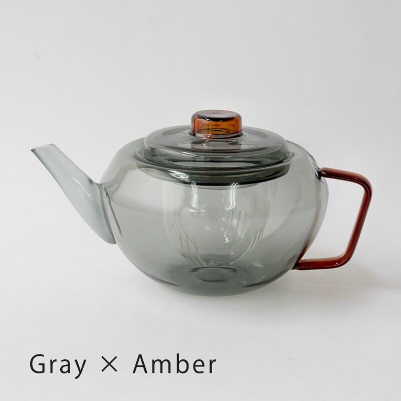 TWO TONE GLASS TEA POT