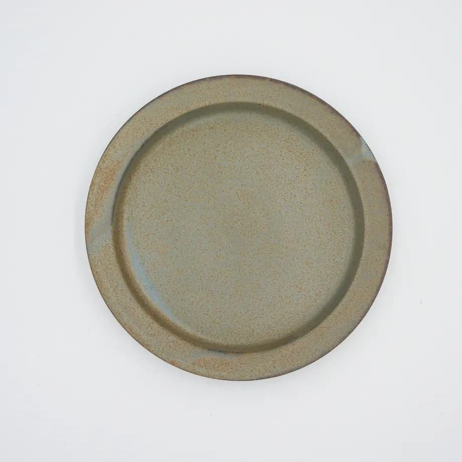 Ancient Pottery Plate L　Gray